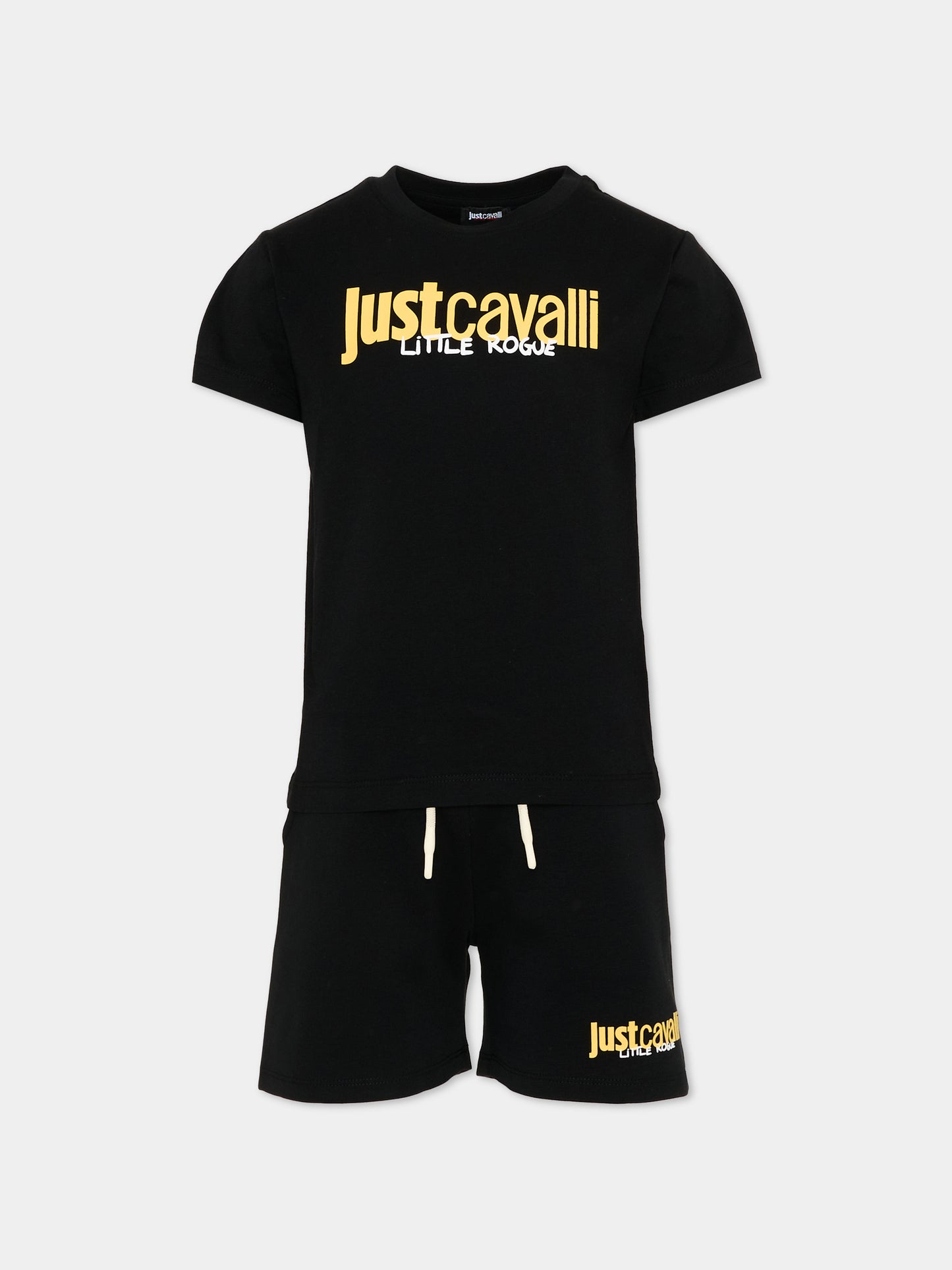 Completo sportivo nero per bambini con logo,Just Cavalli Kids,JIP26090CJ BLACK