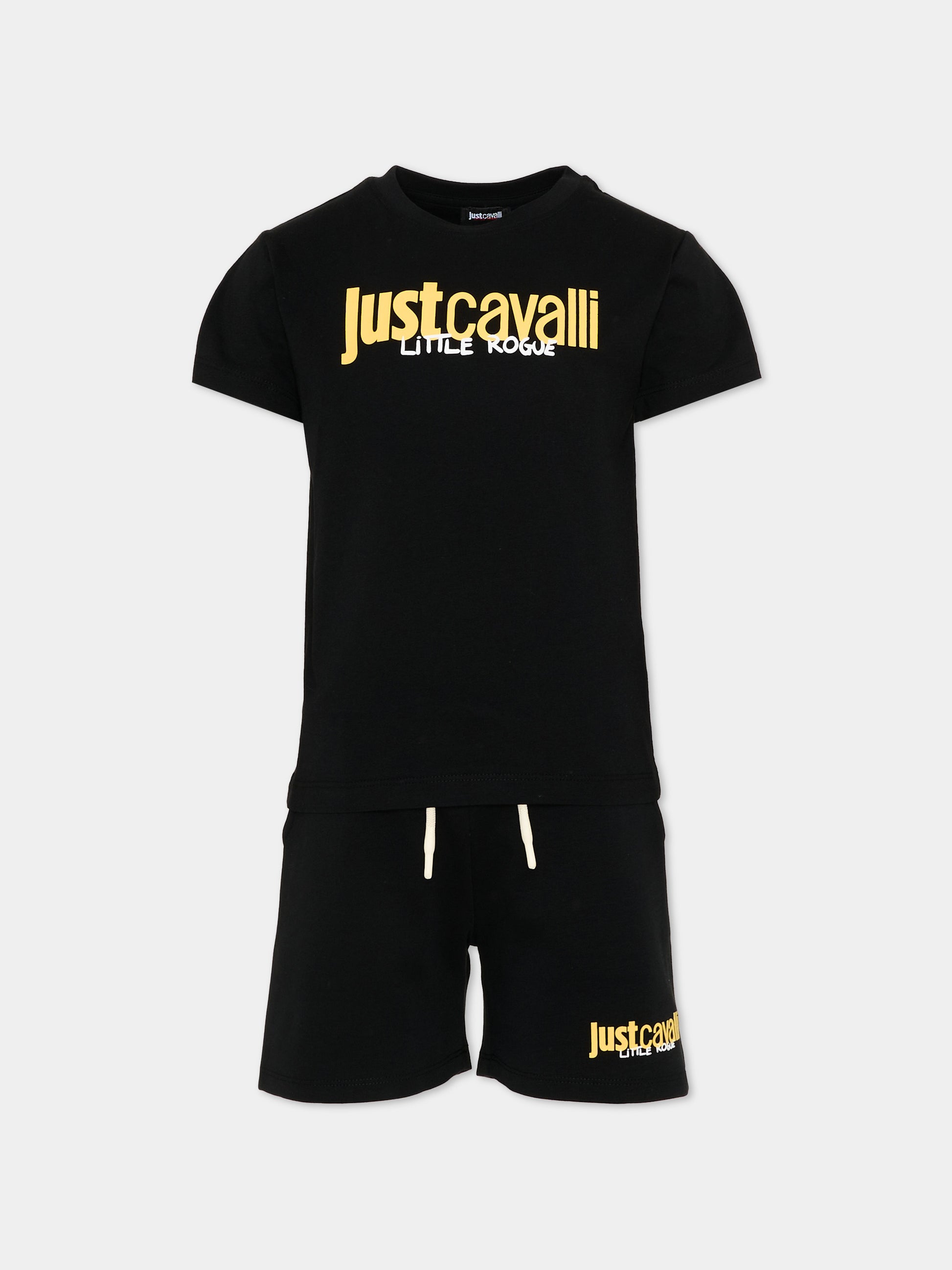 Completo sportivo nero per bambini con logo,Just Cavalli Kids,JIP26090CJ BLACK