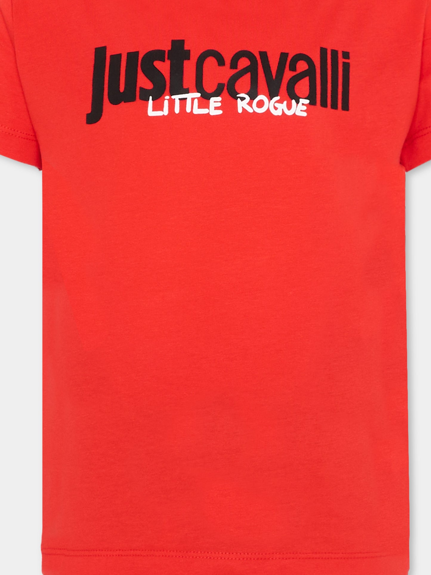 Completo sportivo rosso per bambini con logo,Just Cavalli Kids,JIP26090CJ RED FLAME SCARLAT