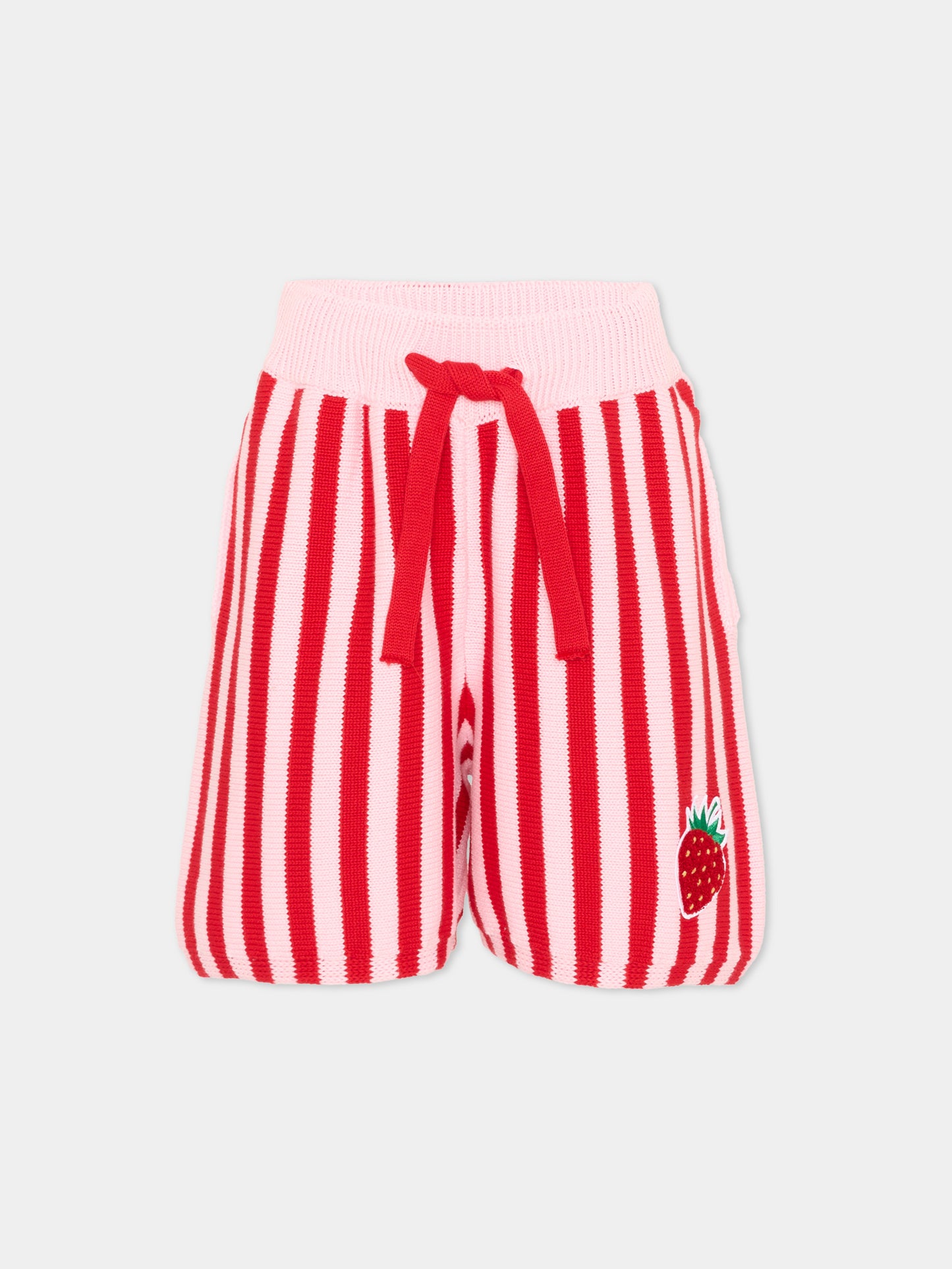 Shorts multicolor per bambina a righe,Joshua Sanders Kidz,K36A2SK09RE