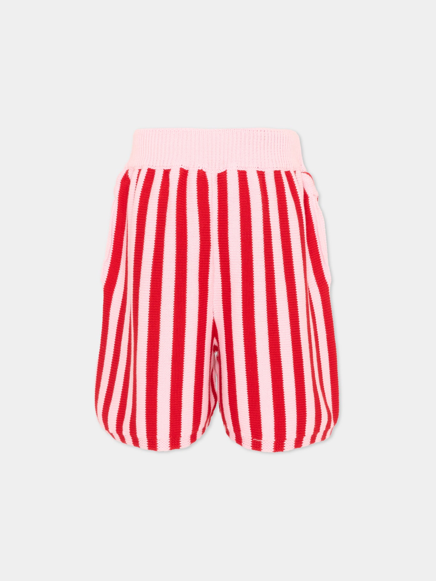 Shorts multicolor per bambina a righe,Joshua Sanders Kidz,K36A2SK09RE