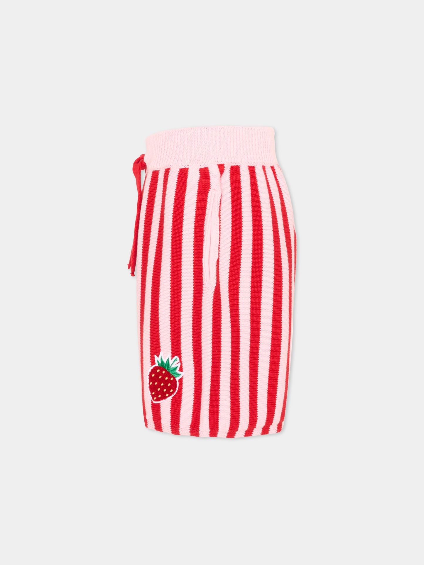 Shorts multicolor per bambina a righe,Joshua Sanders Kidz,K36A2SK09RE