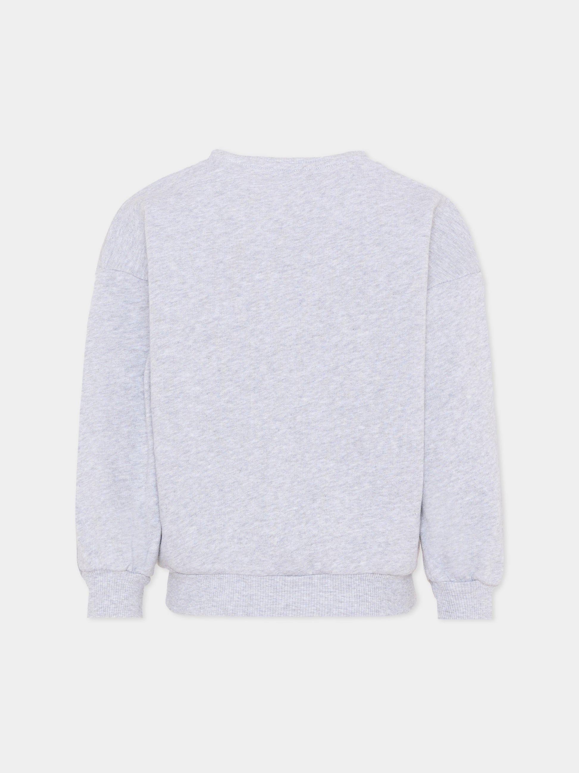 Felpa grigia per bambini con stampa cane,Bobo Choses,B126AC038