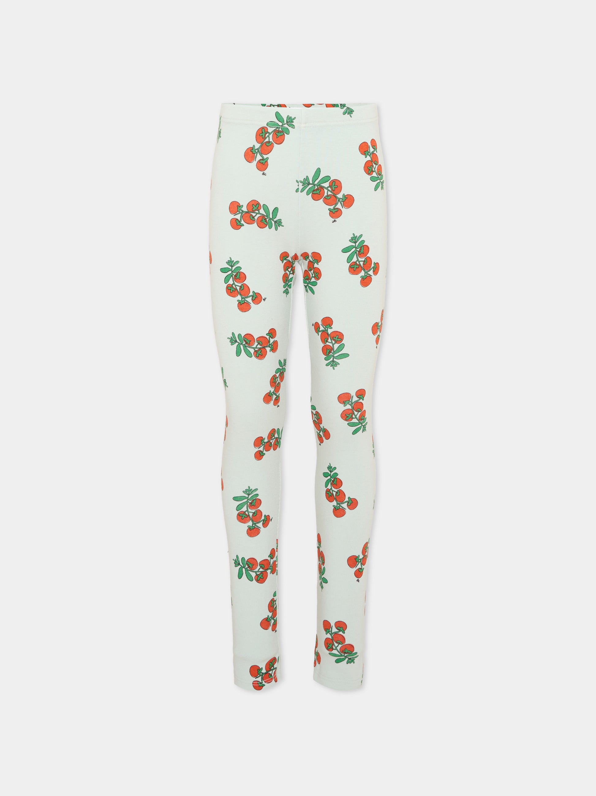 Leggings azzurro per bambina con pomodori,Bobo Choses,B126AC082