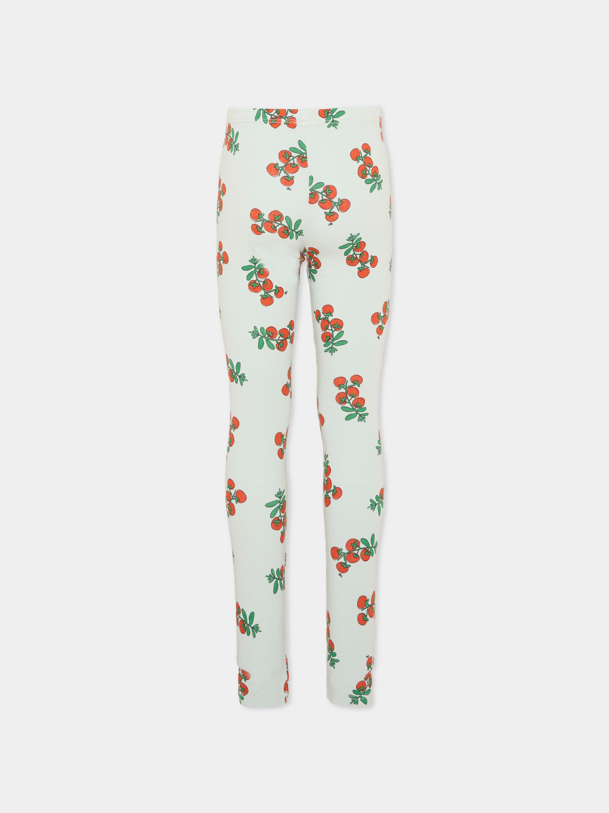 Leggings azzurro per bambina con pomodori,Bobo Choses,B126AC082
