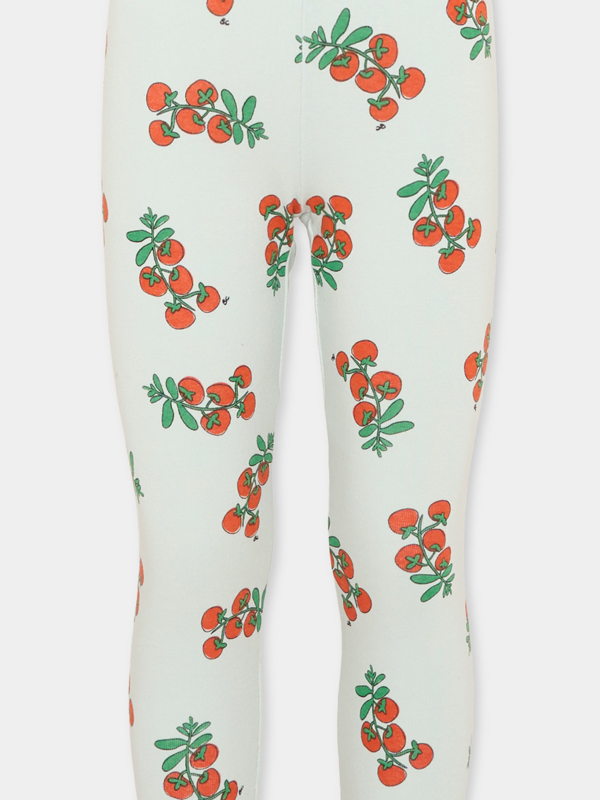 Leggings azzurro per bambina con pomodori,Bobo Choses,B126AC082