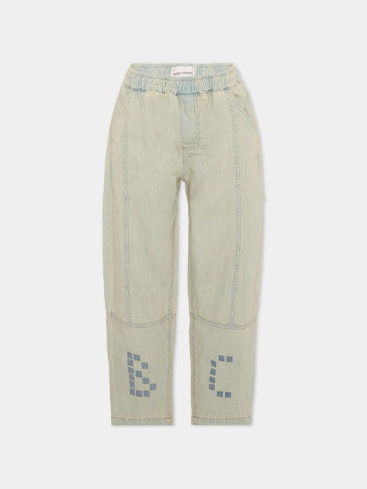 Jeans grigio per bambini con monogram,Bobo Choses,B126AC098