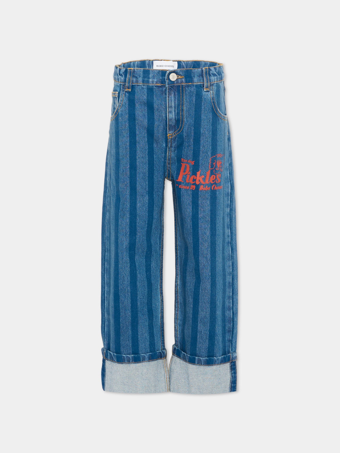 Jeans denim per bambini con righe,Bobo Choses,B126AC099