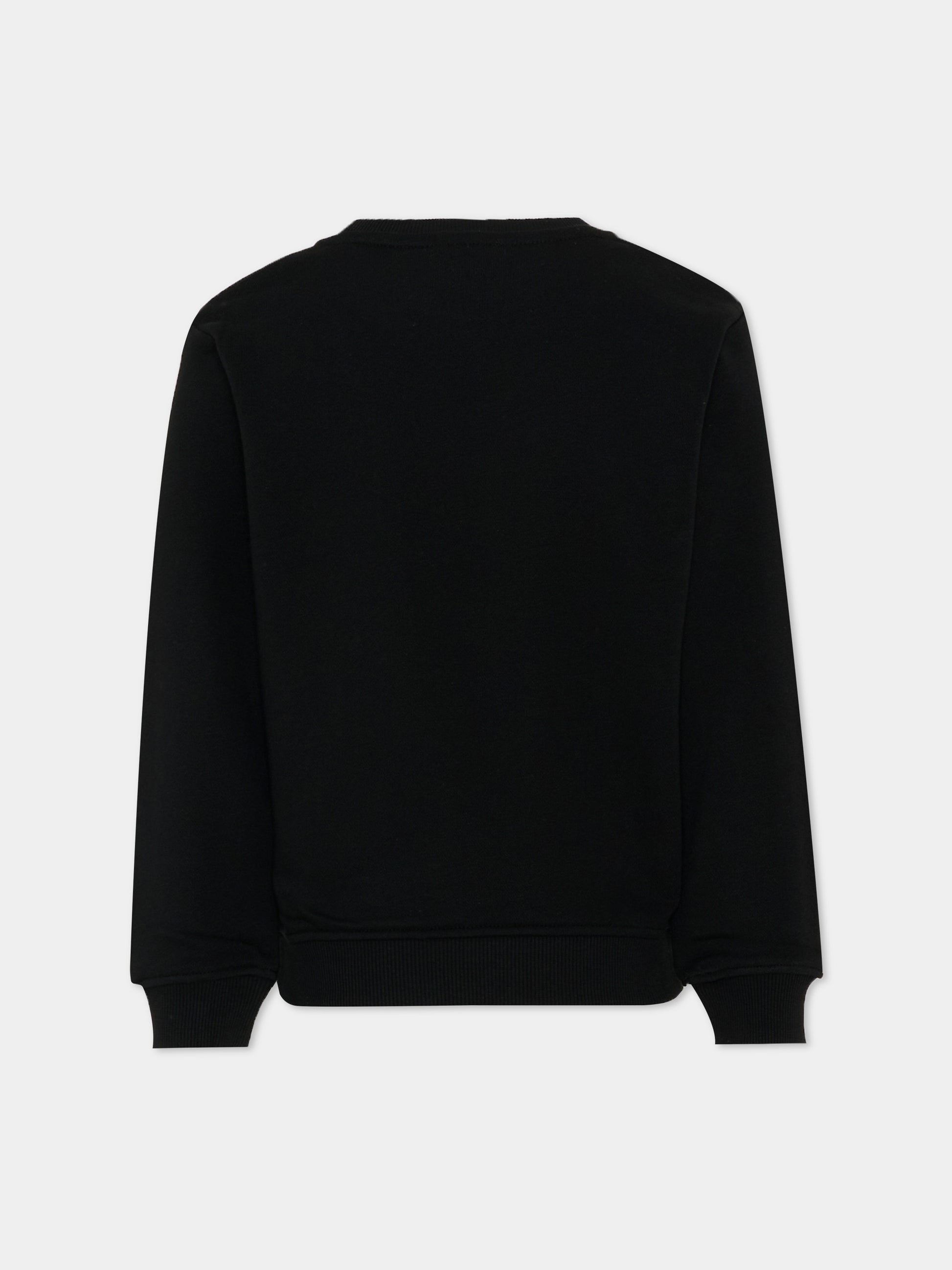Felpa nera per bambini con logo,Richmond,RBP26013FE BLACK