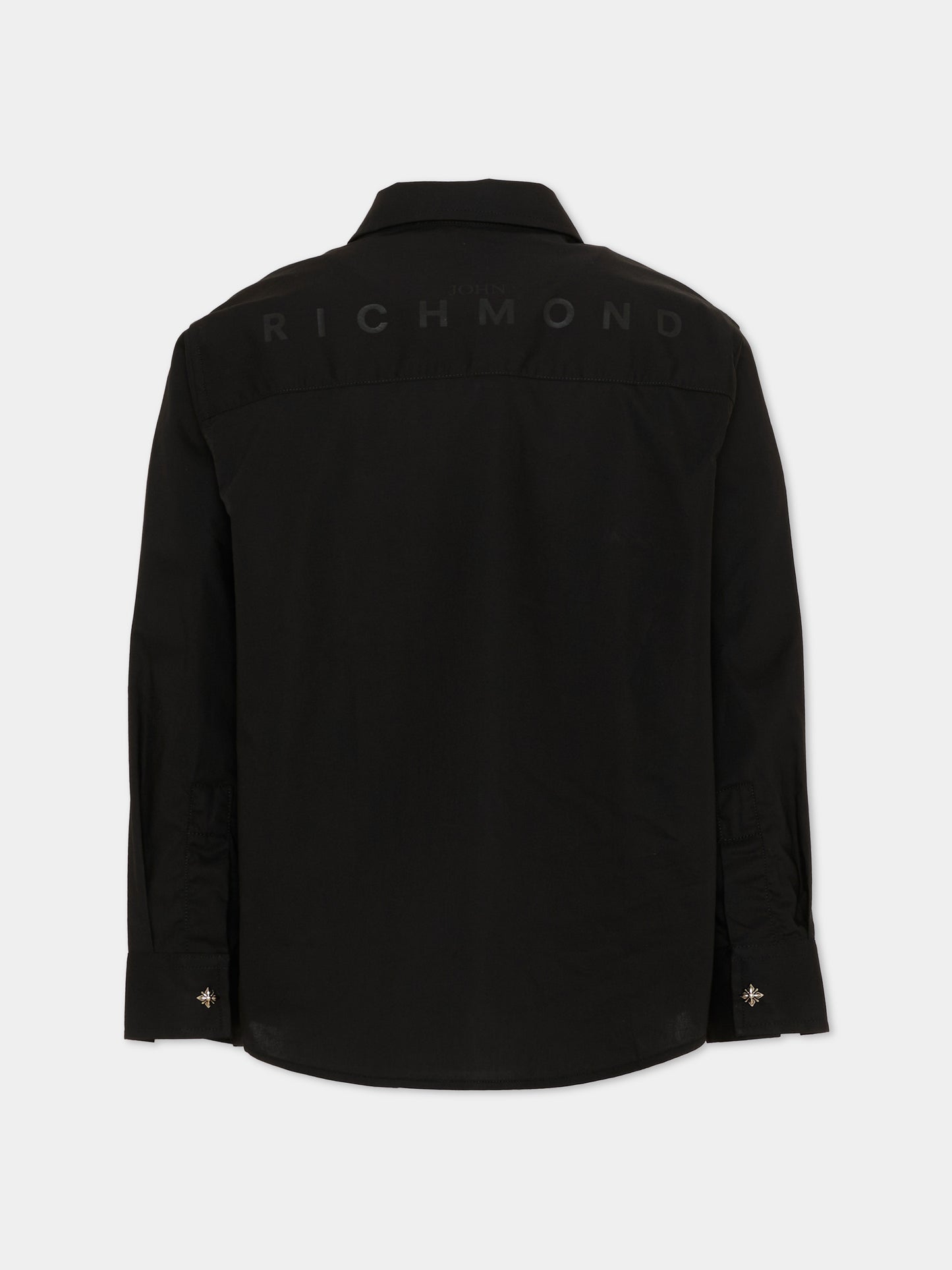 Camicia nera per bambino con logo,Richmond,RBP26029CA BLACK