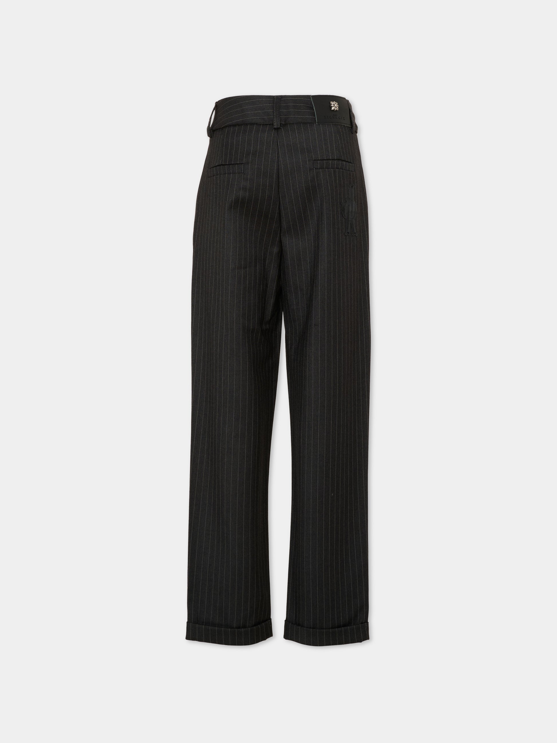 Pantalone grigio gessato per bambino,Richmond,RBP26092PA GREY DARK PINSTRIPE