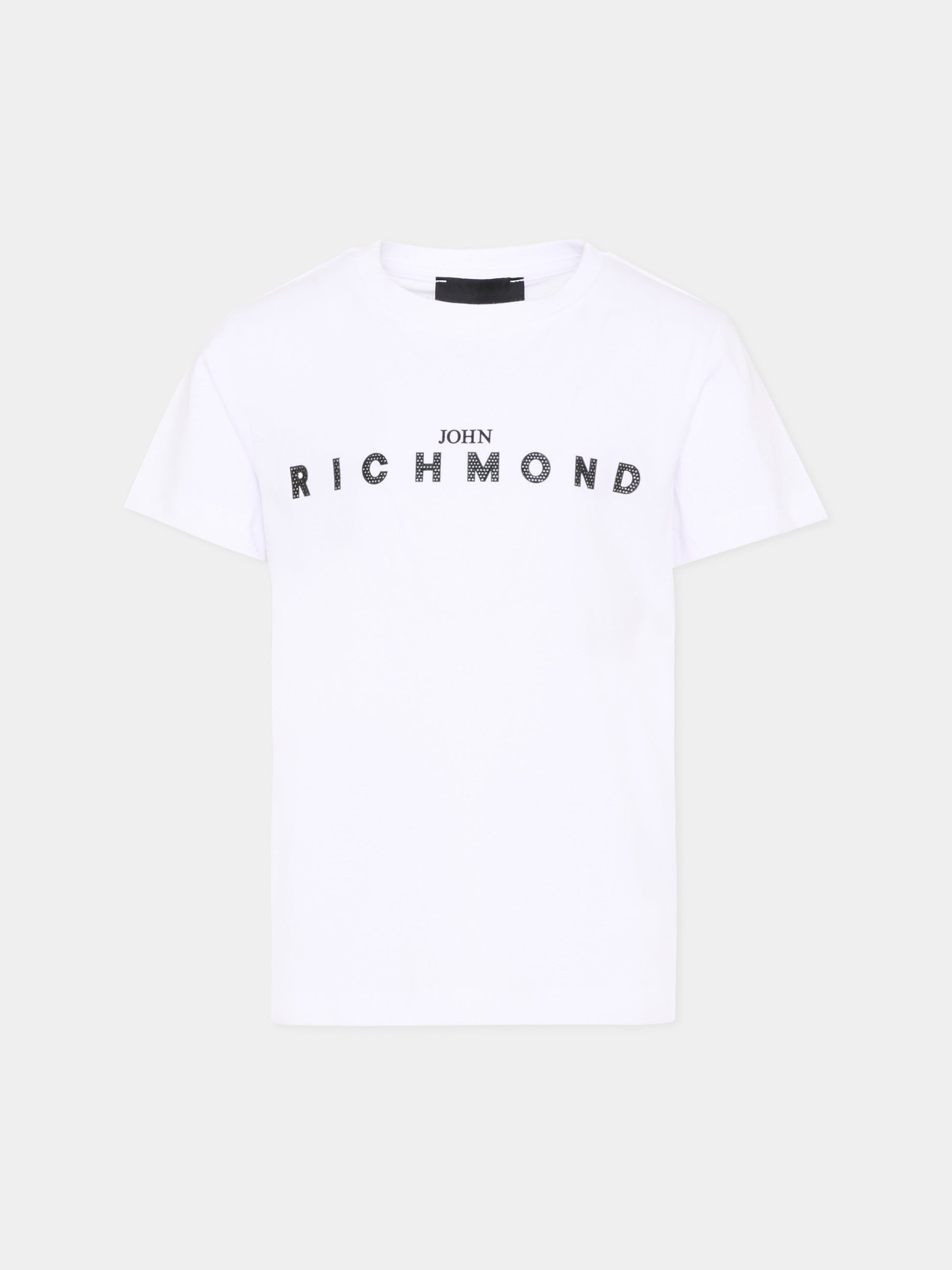 T-Shirt bianca per bambini con logo,Richmond,RBP26008TS WHITE