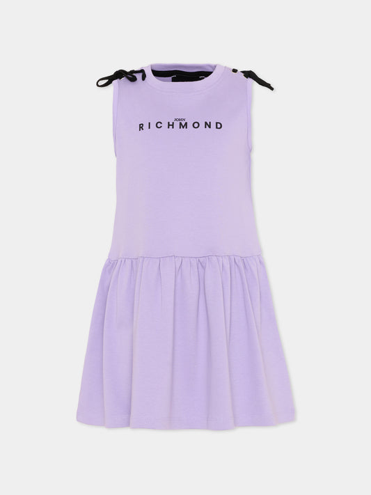 Vestito rosa per bambina con logo,Richmond,RGP26033VE VIOLET TULIP
