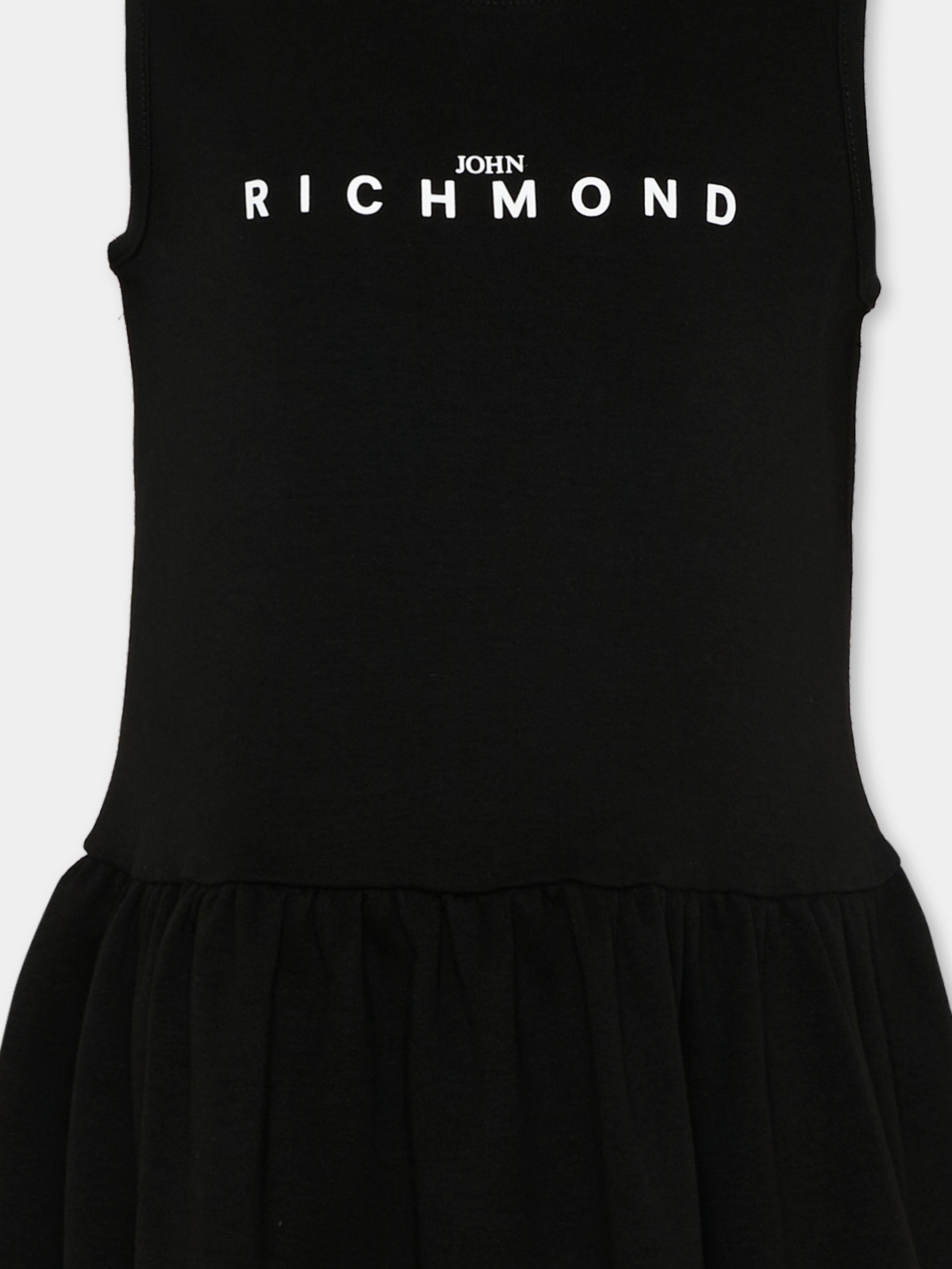 Vestito nero per bambina con logo,Richmond,RGP26033VE BLACK