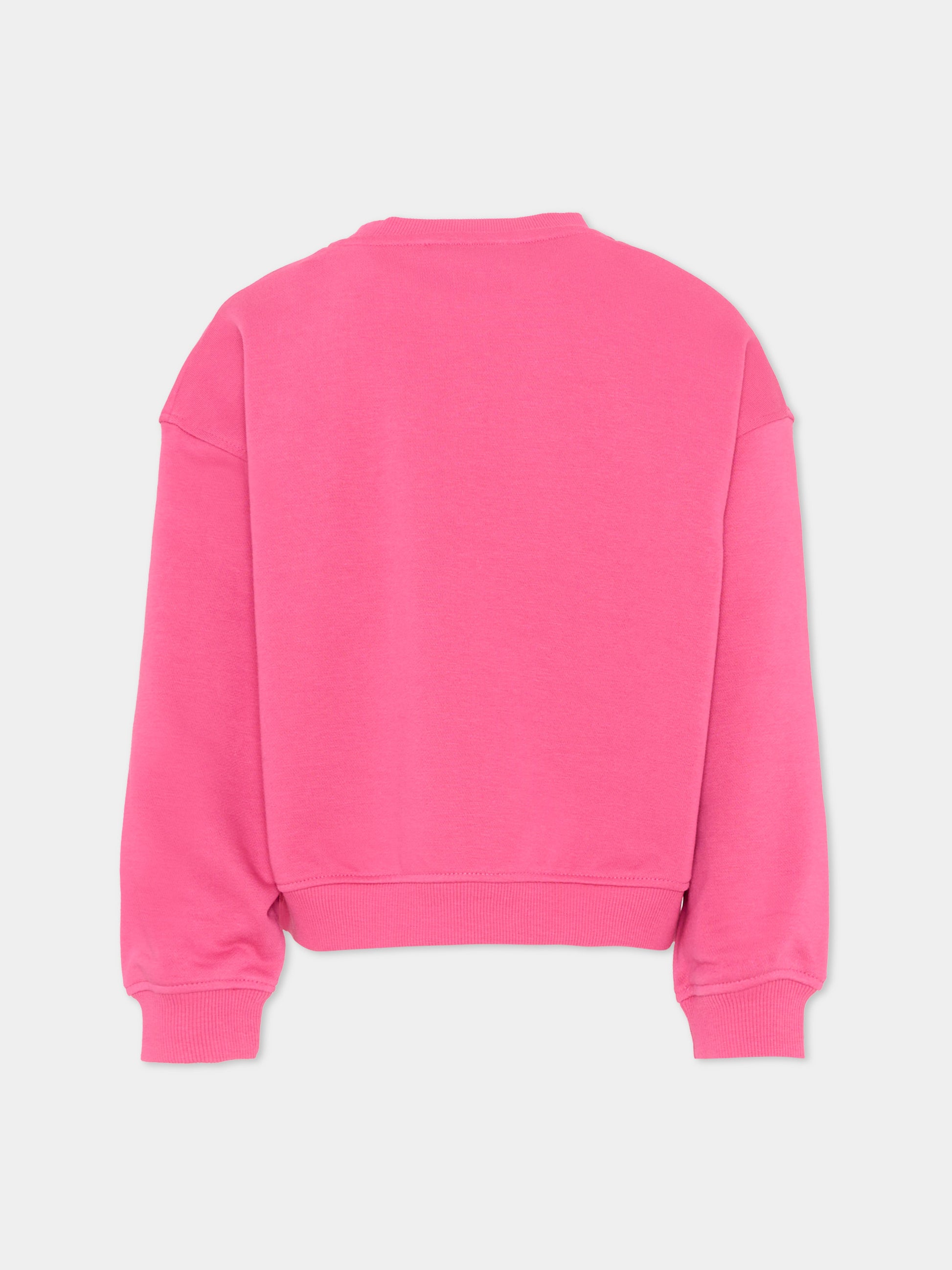 Felpa fucsia per bambina con logo,Richmond,RGP26010FE FUCHSIA PURPLE