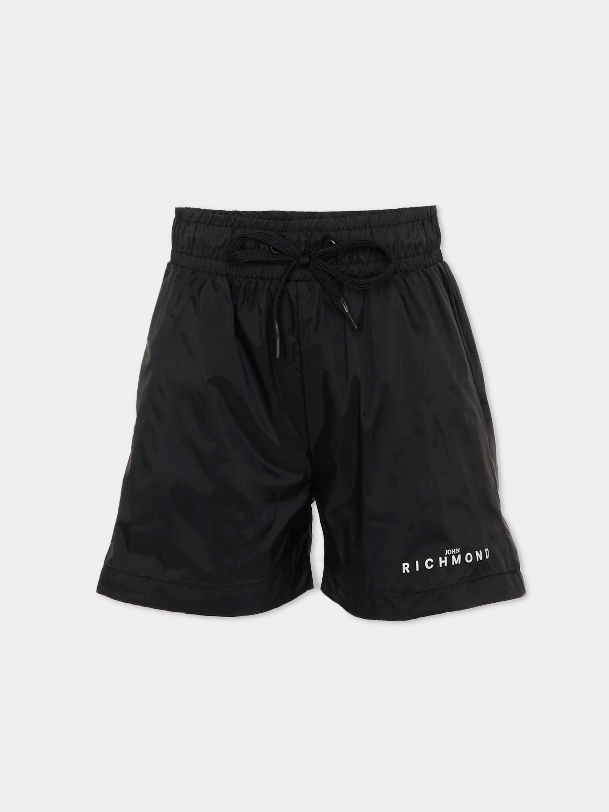 Boxer mare nero per bambino con logo,Richmond,RBP26024CO BLACK