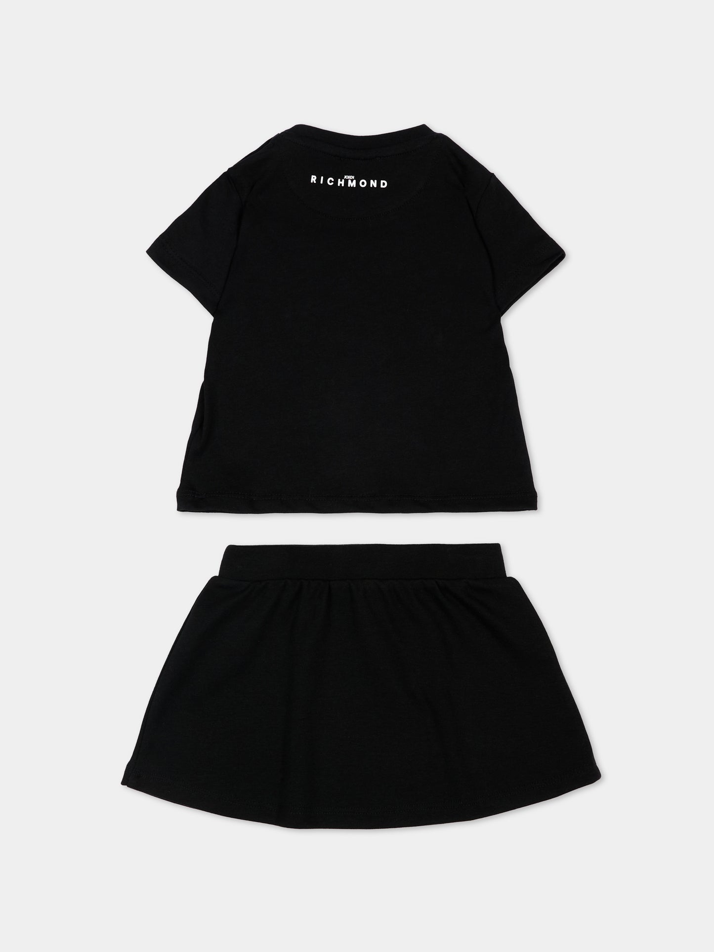 Completo sportivo nero per neonata con logo,Richmond,RIP26043CJ BLACK