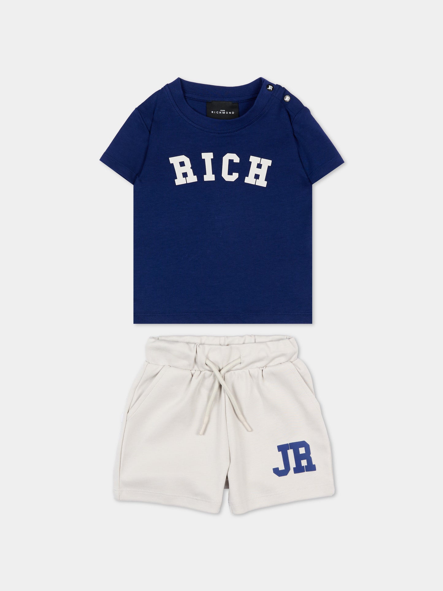 Completo sportivo blu per neonato con logo,Richmond,RIP26022CJ BLUE BEACON