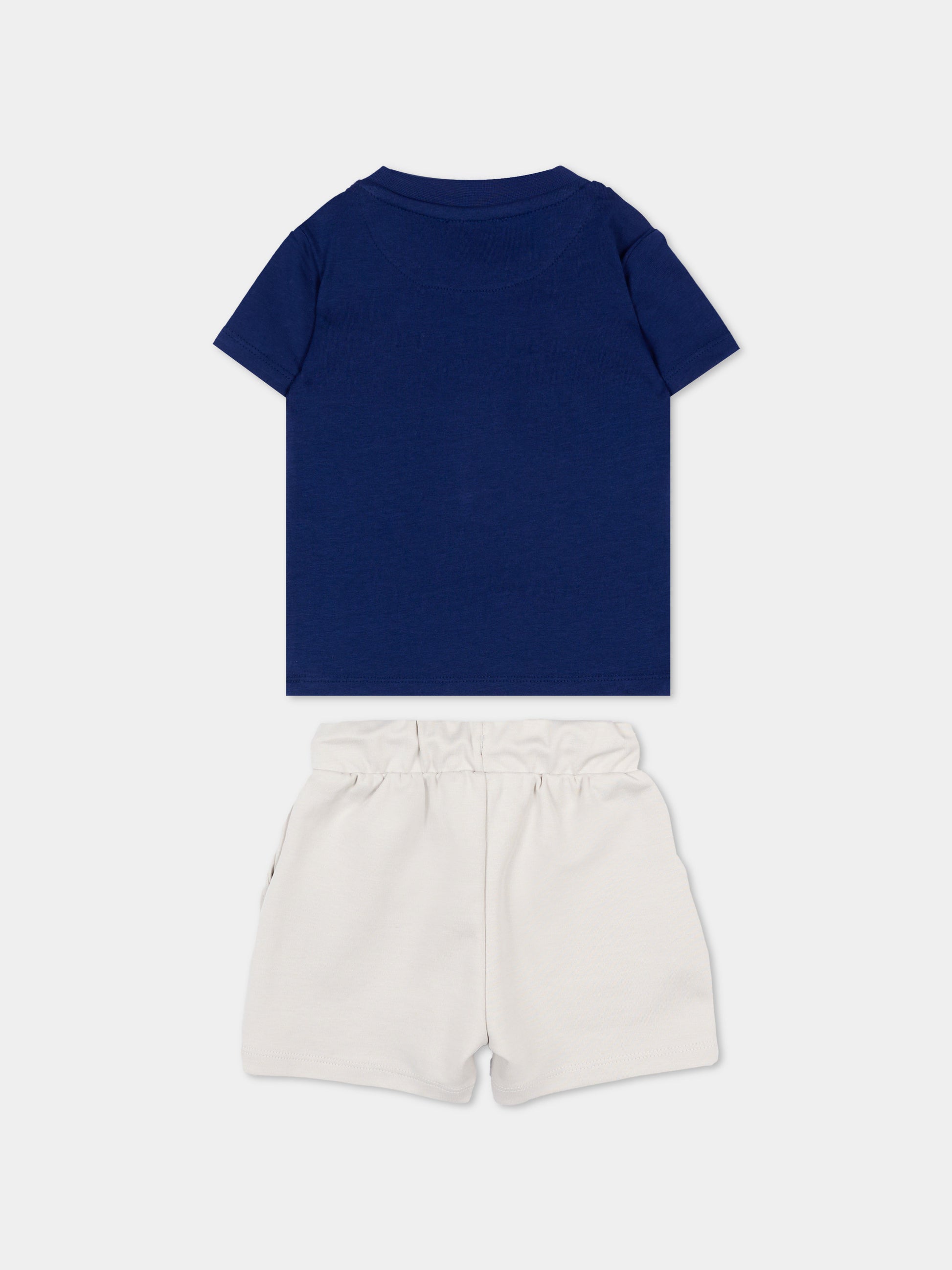 Completo sportivo blu per neonato con logo,Richmond,RIP26022CJ BLUE BEACON