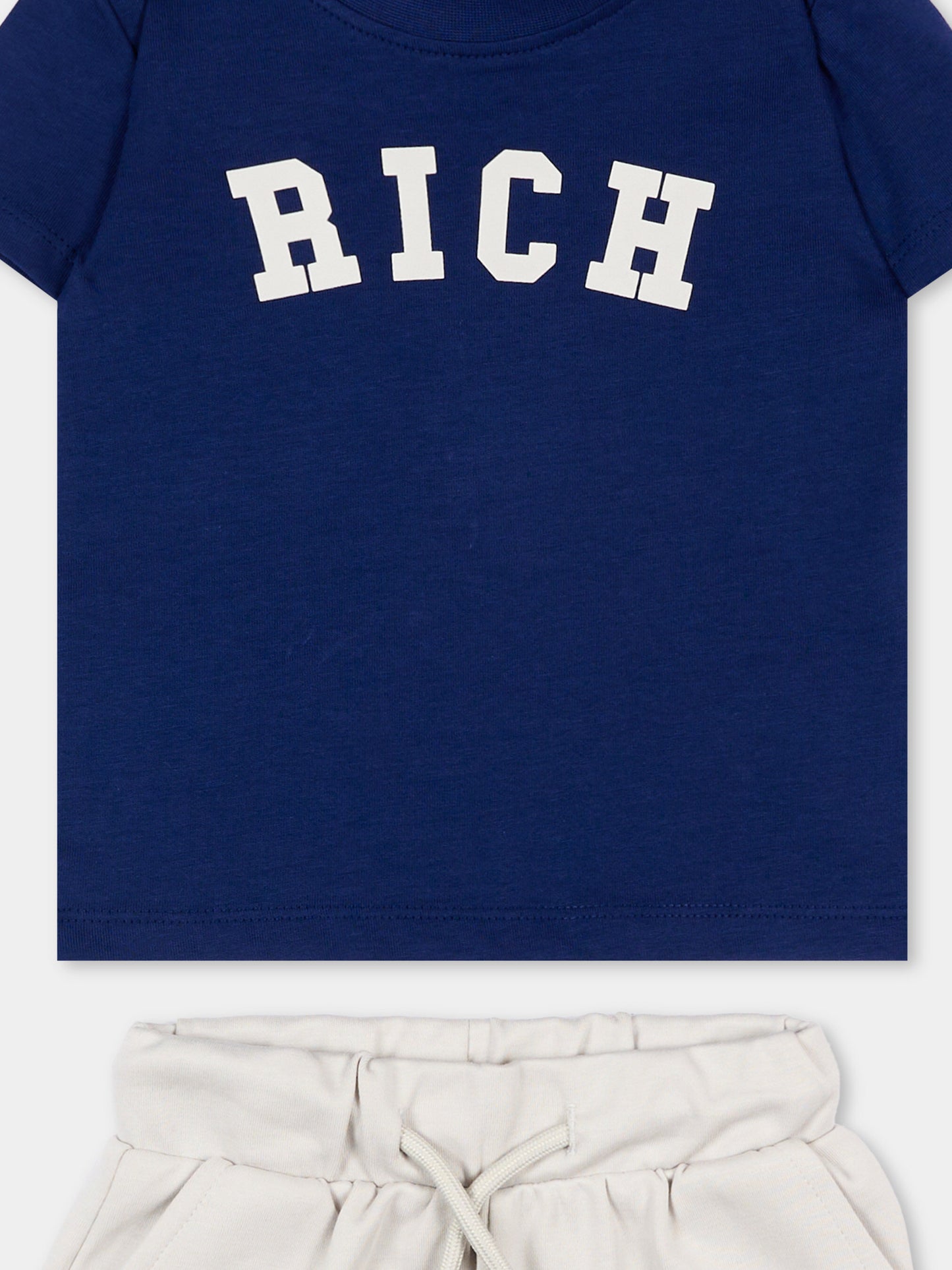 Completo sportivo blu per neonato con logo,Richmond,RIP26022CJ BLUE BEACON