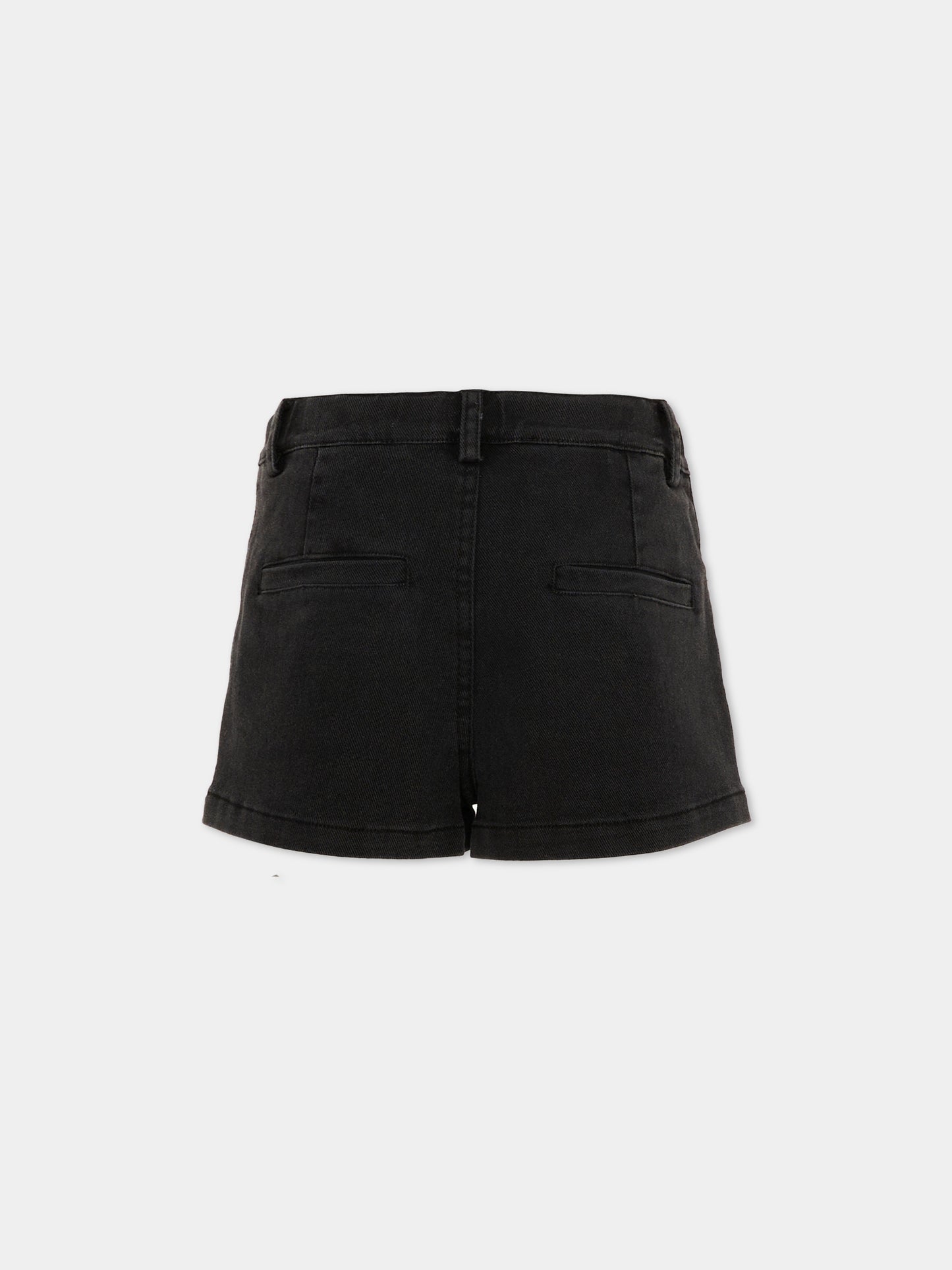Shorts nero per bambina con ricami,Richmond,RGP26122SH BLACK