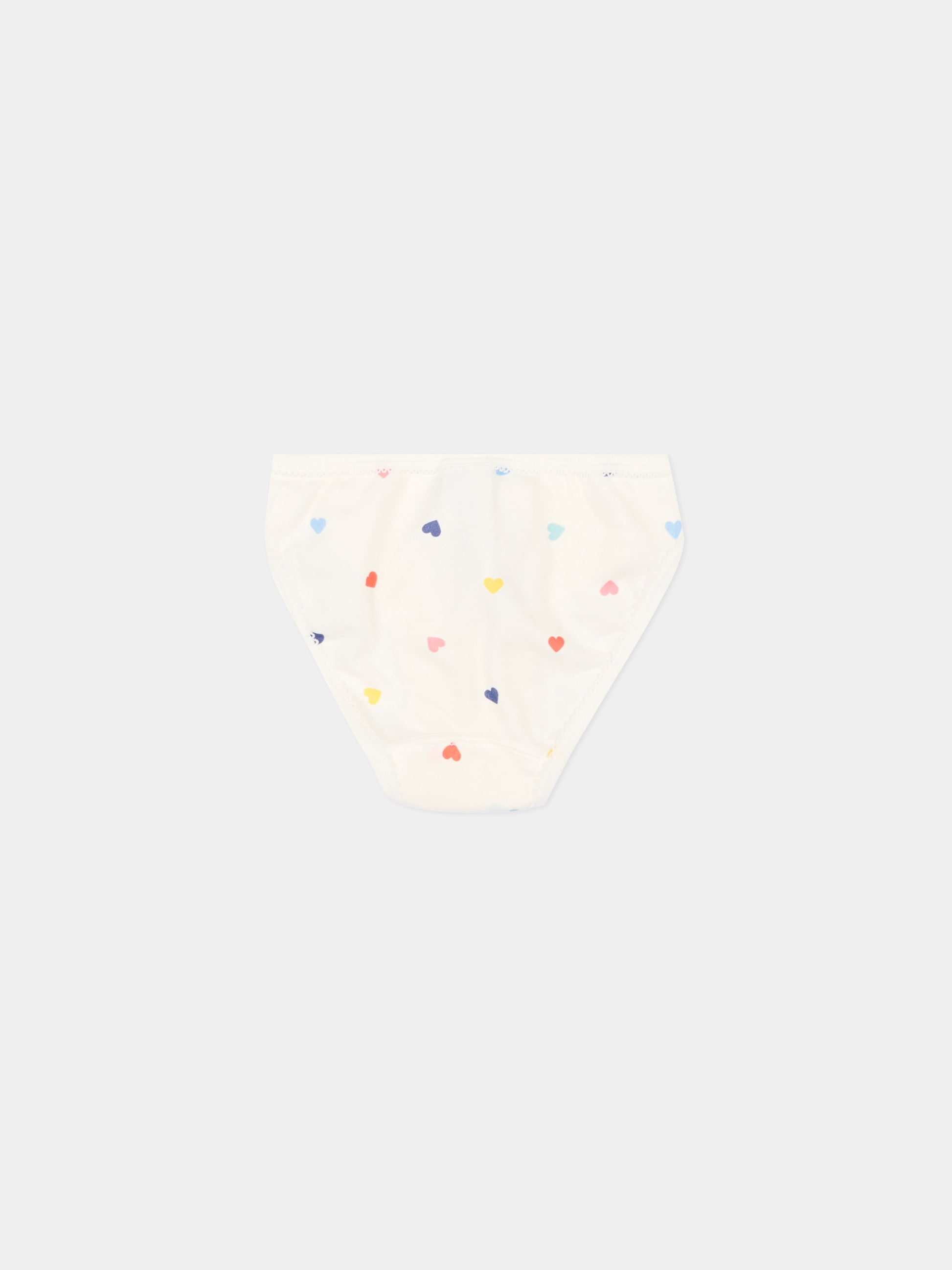 Set slip multicolor per bambina cuori e righe,Petit Bateau,A0FGY VARIANTE 1 00