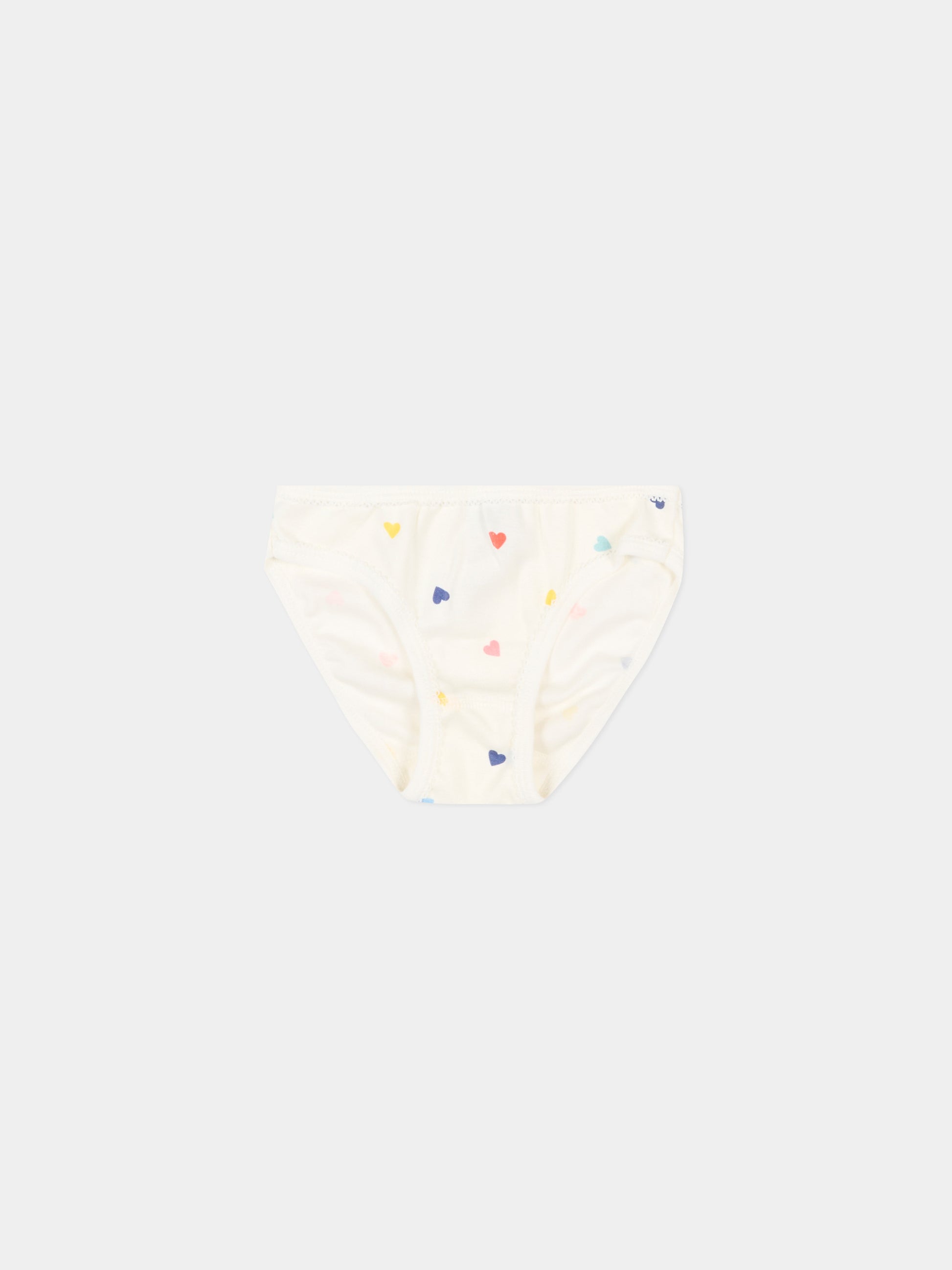 Set slip multicolor per bambina cuori e righe,Petit Bateau,A0FGY VARIANTE 1 00