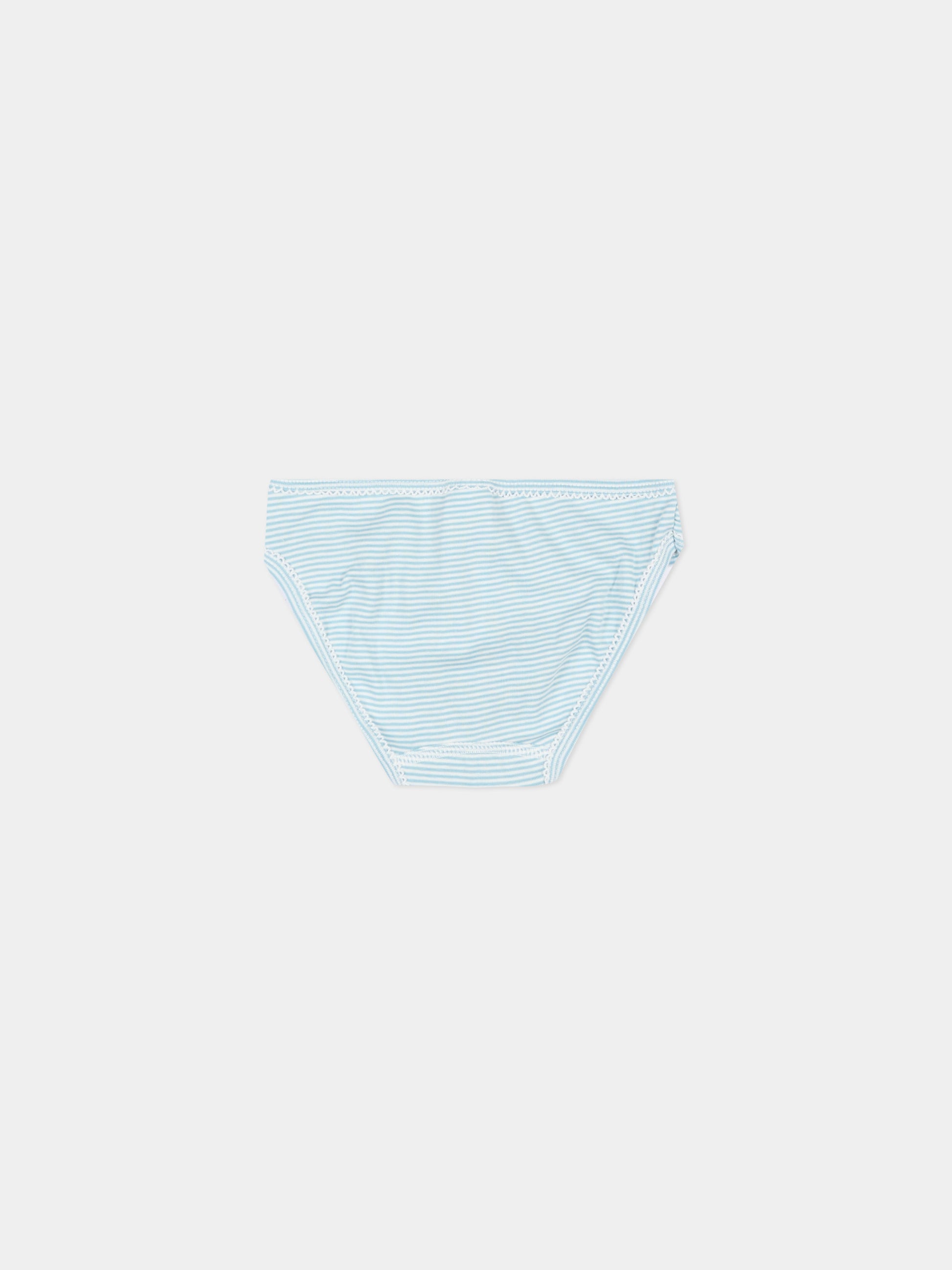 Set slip multicolor per bambina cuori e righe,Petit Bateau,A0FGY VARIANTE 1 00