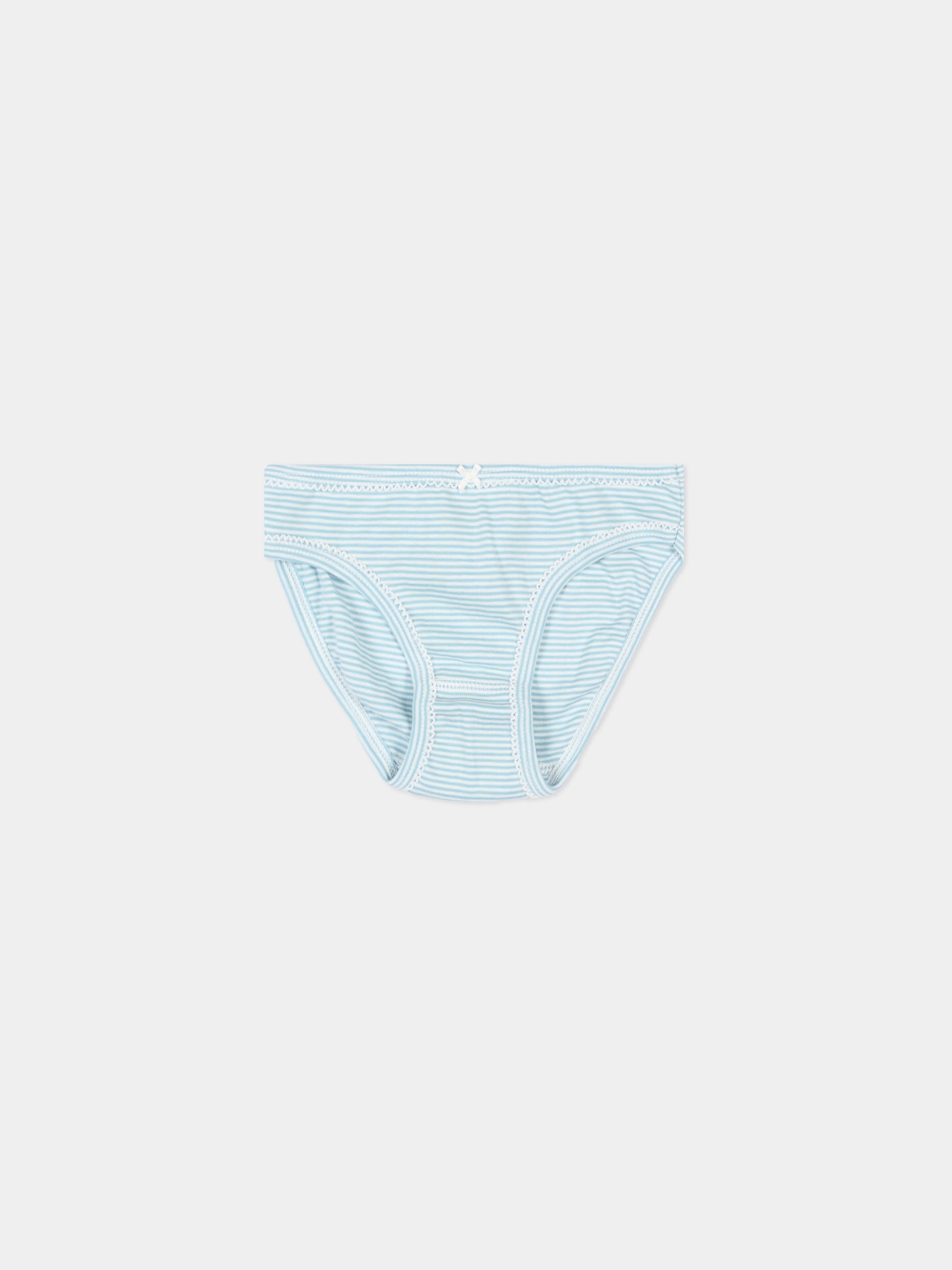 Set slip multicolor per bambina cuori e righe,Petit Bateau,A0FGY VARIANTE 1 00