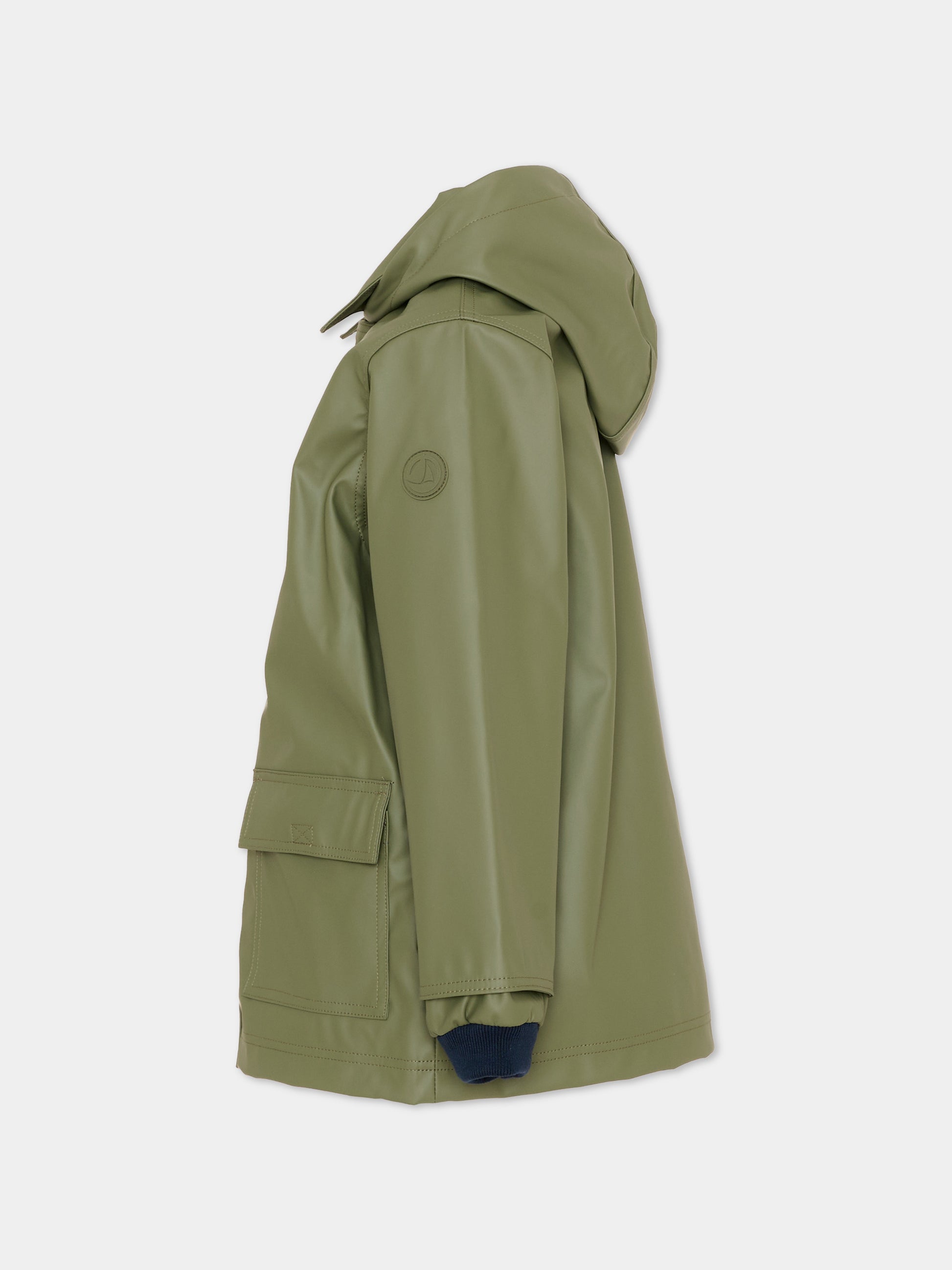 Giacca a vento verde per bambini,Petit Bateau,A0FJK OLIVINE 01