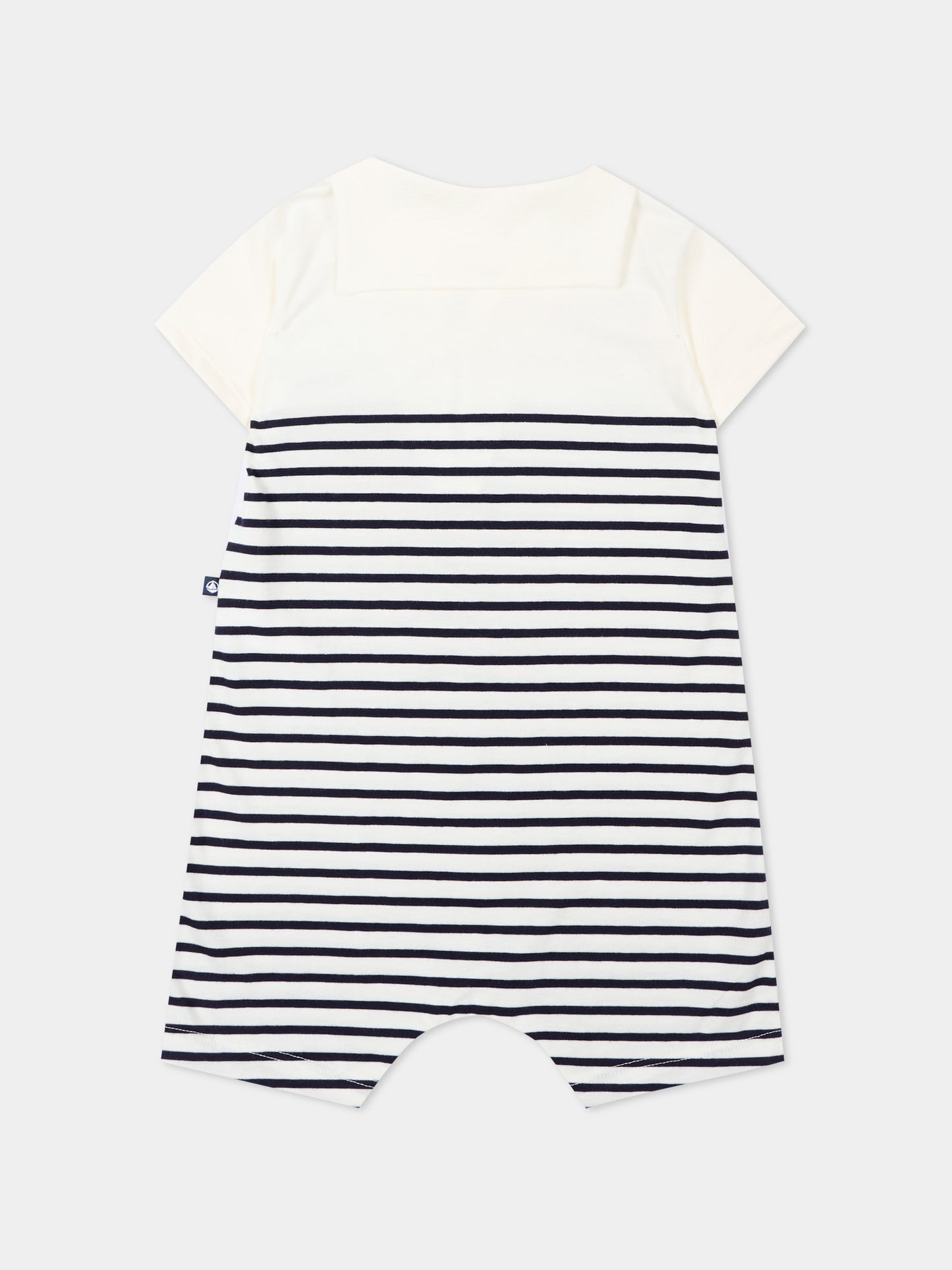 Pagliaccetto multicolor per neonato a righe,Petit Bateau,A0FI9 MARSHMALLOW/SOIR 01