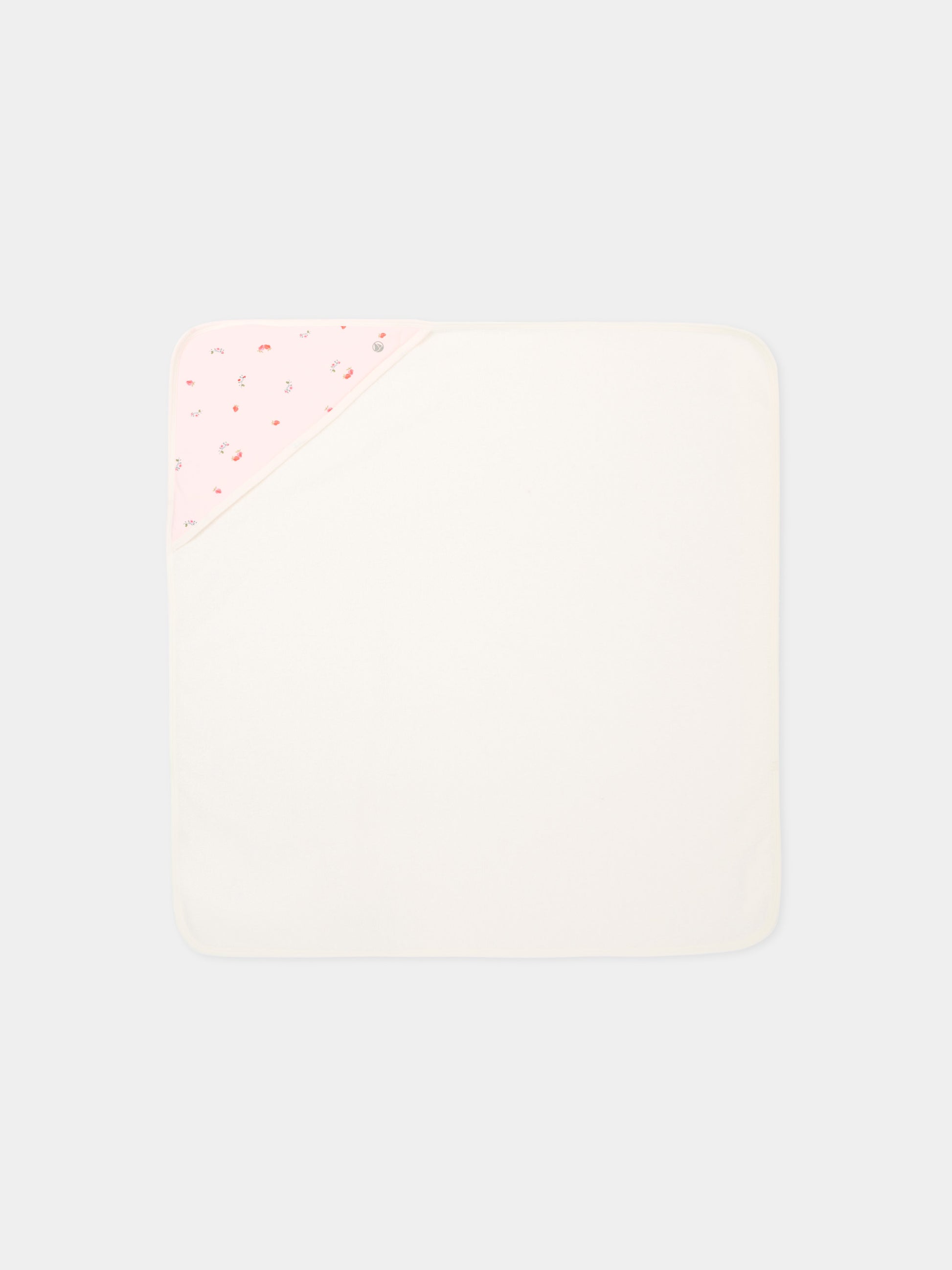 Accappatoio rosa per neonata con fragole,Petit Bateau,A0FFC BARELY/MULTICO 01