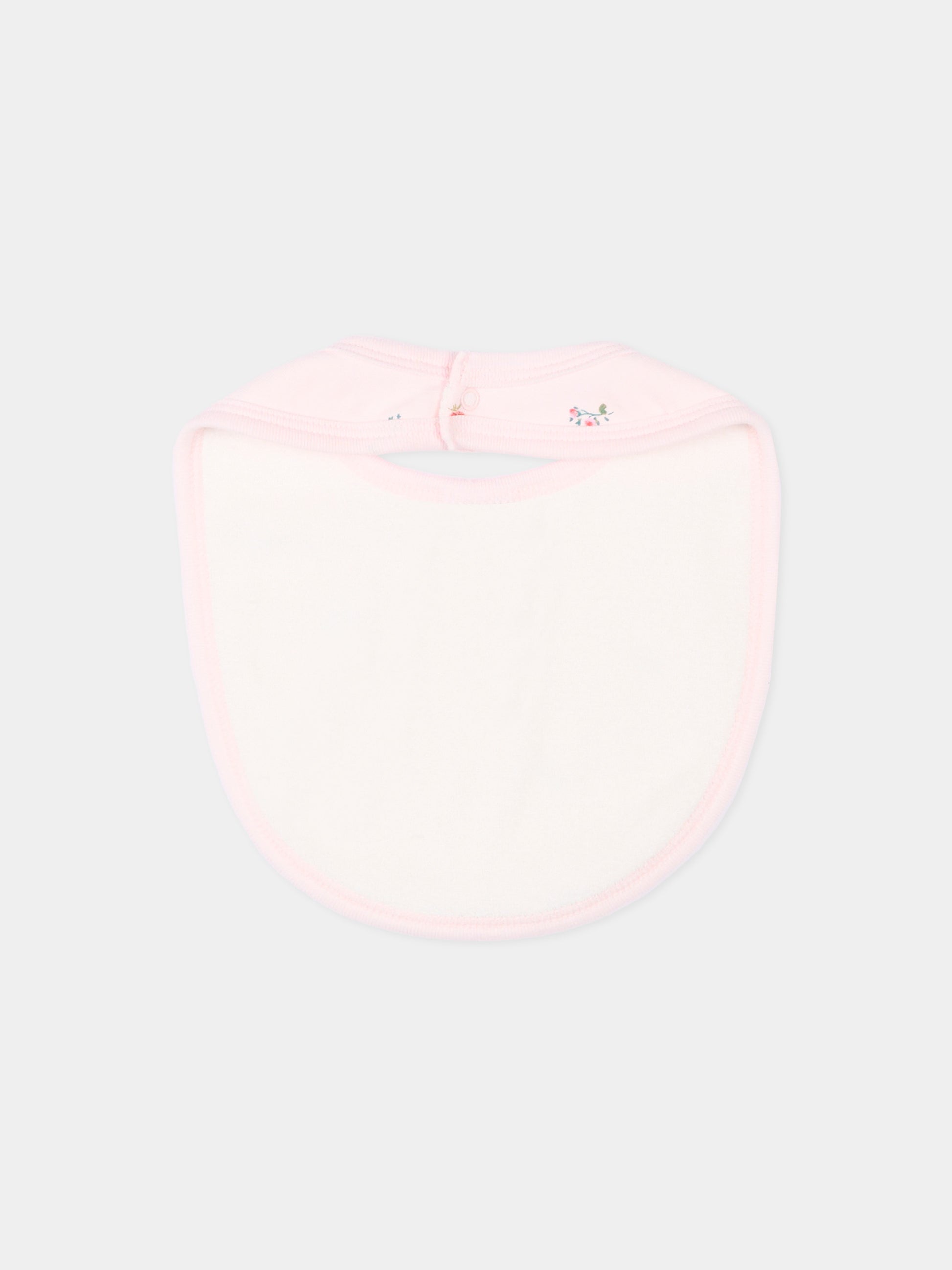 Bavaglini rosa per neonata con stampa floreale,Petit Bateau,A0FFR VARIANTE 1 01