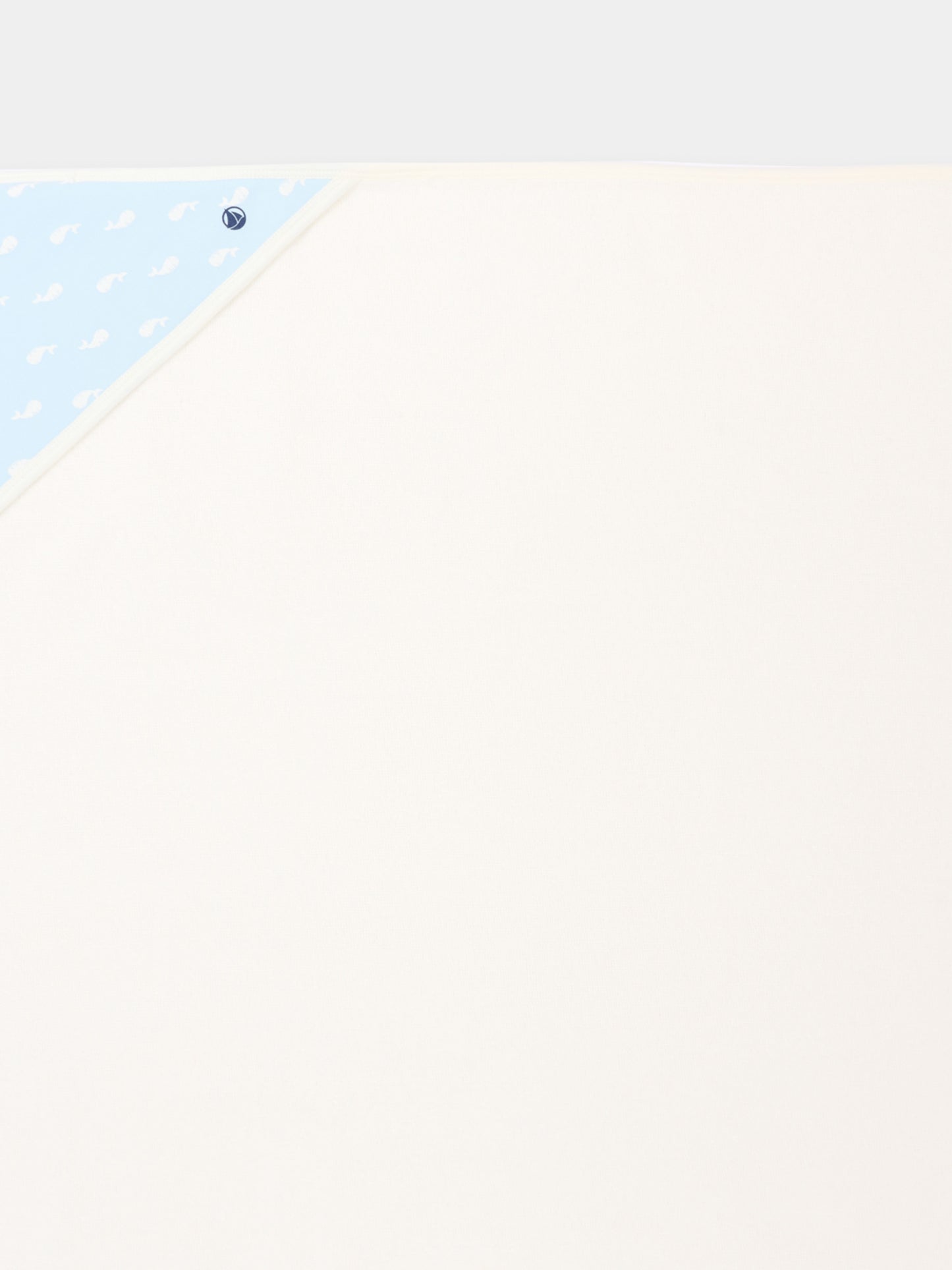 Accappatoio celeste per neonato balene,Petit Bateau,A0FFA TOUDOU/ALASKA 01
