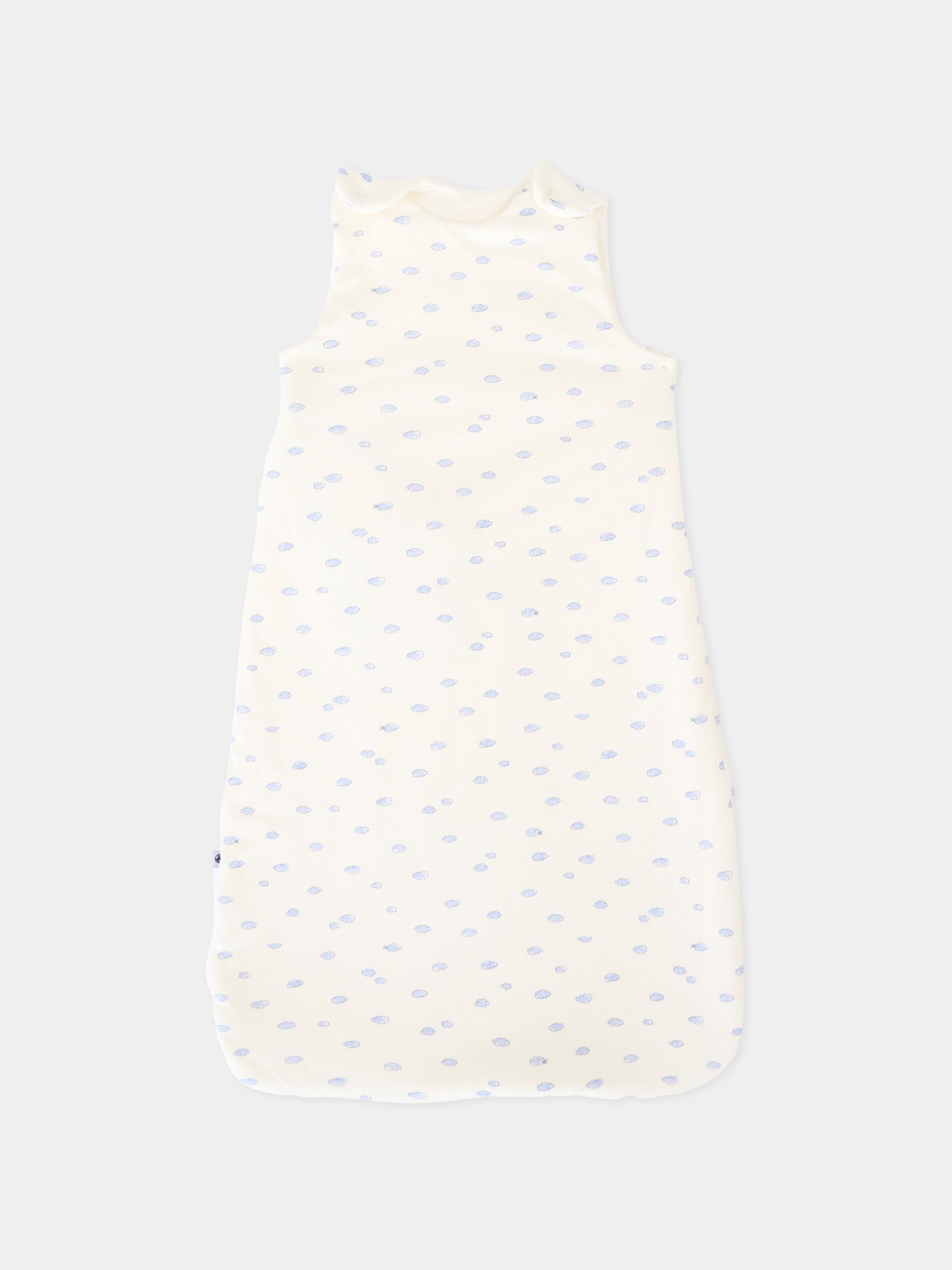 Sacco nanna avorio per neonato a nuvole,Petit Bateau,A0FGW MARSHMALLOW/MULTICO 01