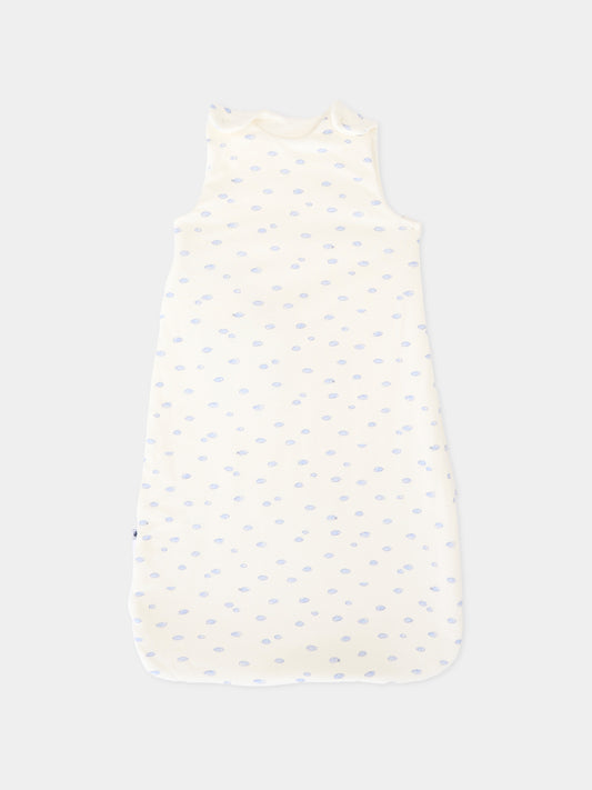 Sacco nanna avorio per neonato a nuvole,Petit Bateau,A0FGW MARSHMALLOW/MULTICO 01