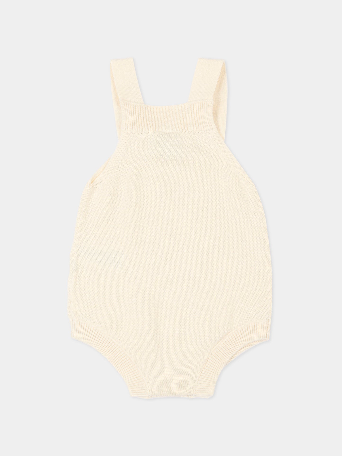 Pagliaccetto avorio per neonata crochet,Petit Bateau,A0FOP MILK 01