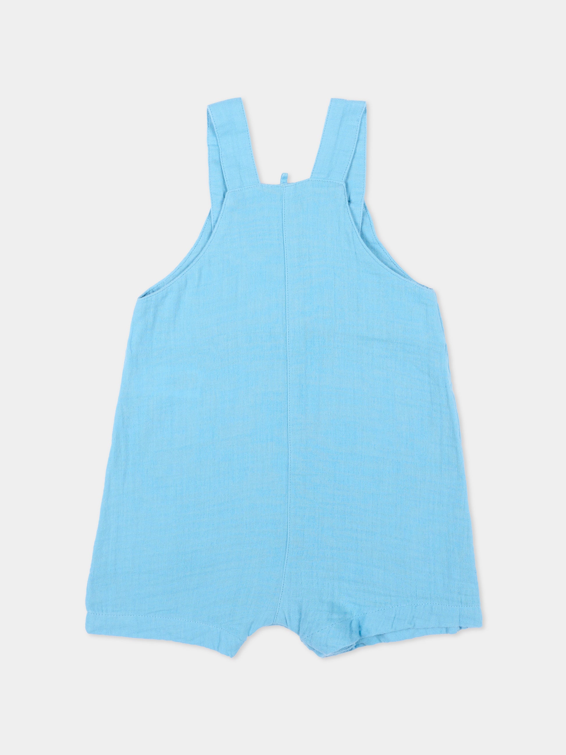 Salopette azzurra per neonato,Petit Bateau,A0FBK FLO 01