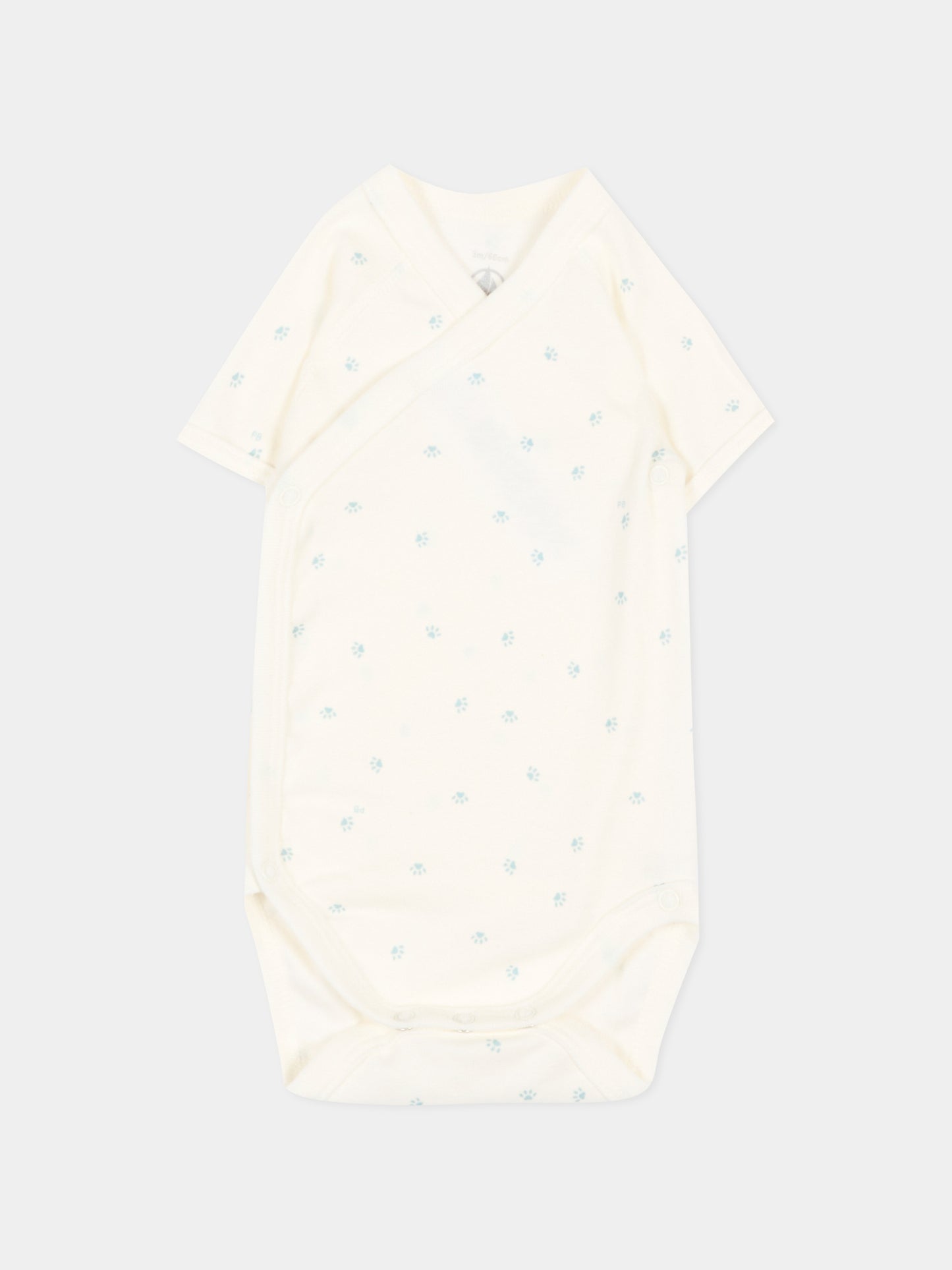 Set body avorio per neonato a righe,Petit Bateau,A0FAG VARIANTE 1 00