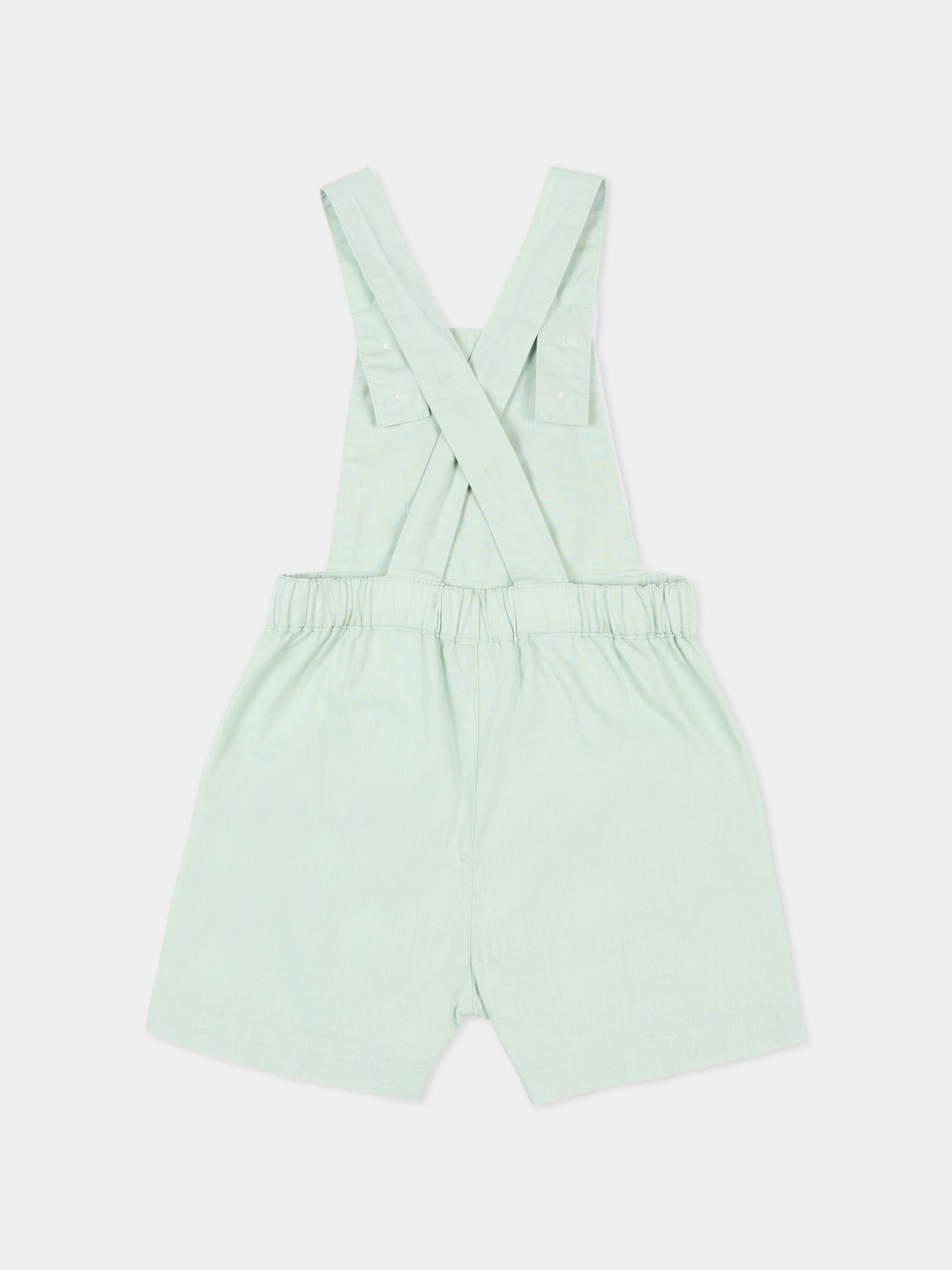 Salopette verde per neonato,Petit Bateau,A0FFN SPRAY 01