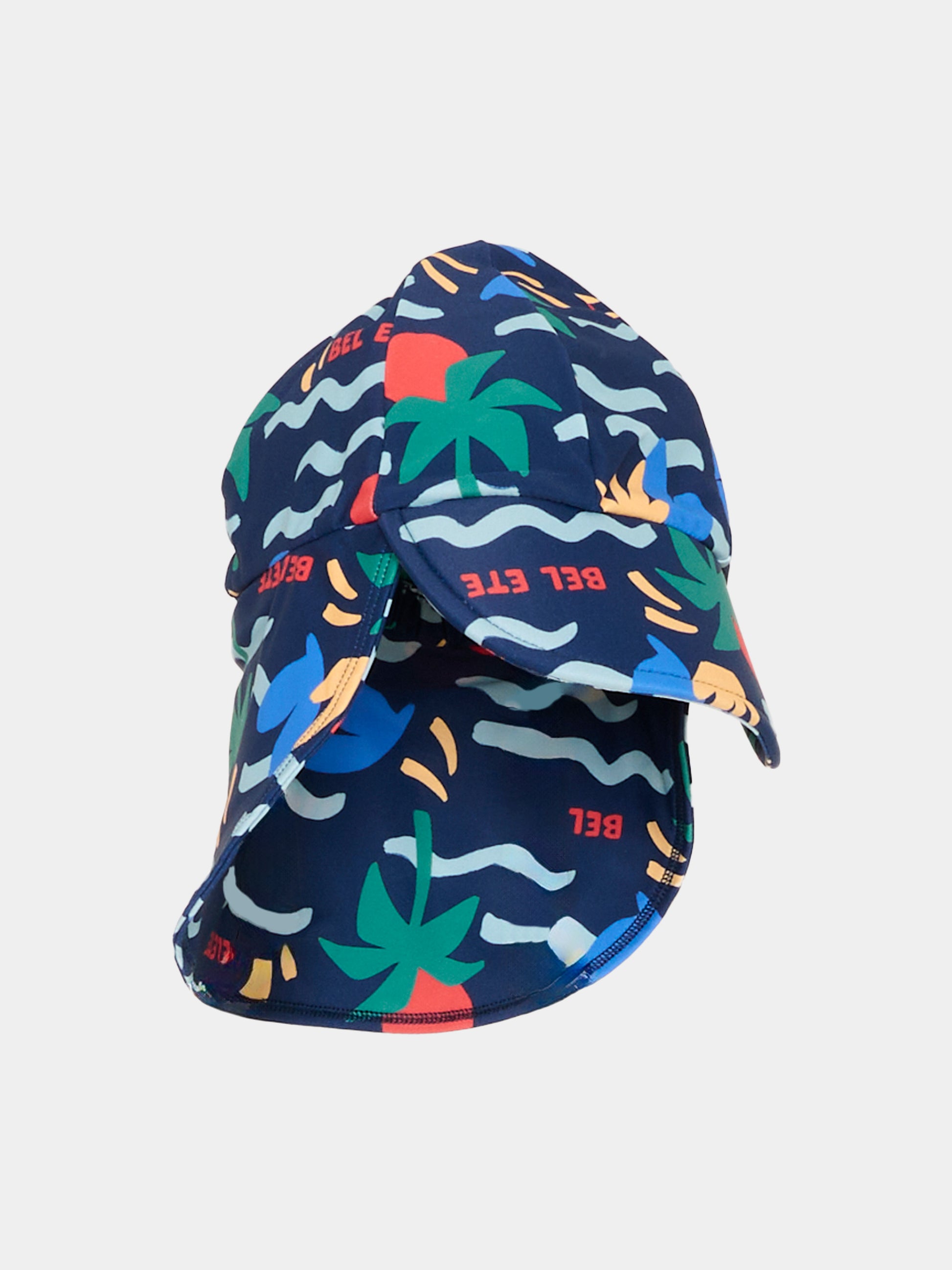 Cappello blu per neonato con stampa mare,Petit Bateau,A0FE0 CREPUSCULE/MULTICO 01