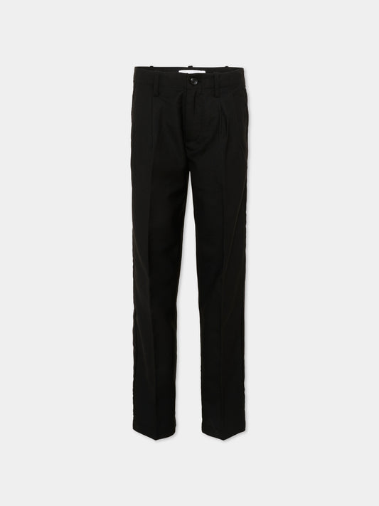 Pantaloni neri per bambino eleganti,Roberto Cavalli Kids,CBP26120PA BLACK