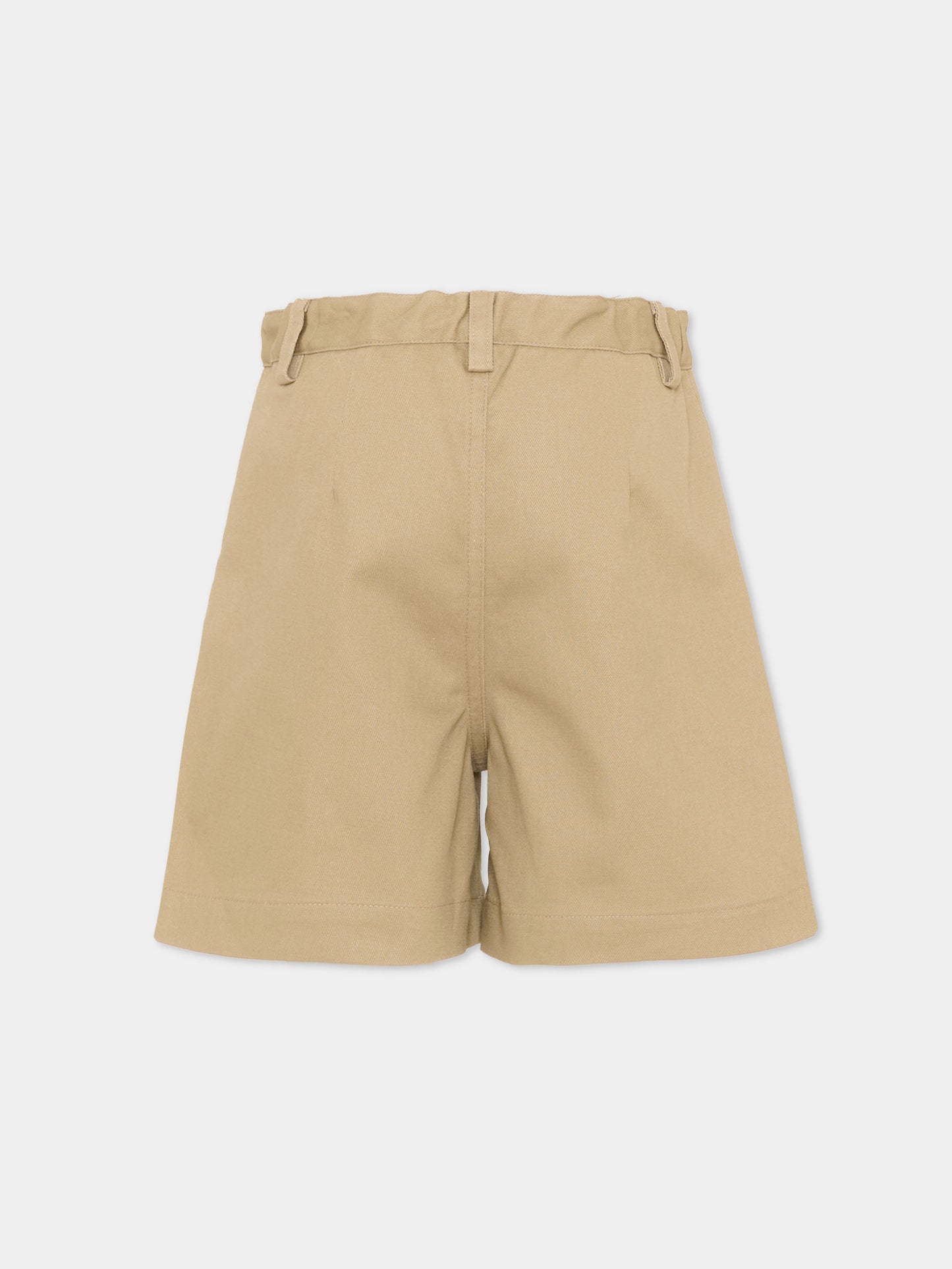 Shorts marroni per bambino con logo,Roberto Cavalli Kids,CBP26085BE MARRONE DOE