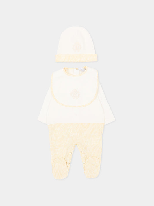 Set tutina avorio per neonati animalier,Roberto Cavalli Kids,CLP26005TU ZEBRA AVORIO