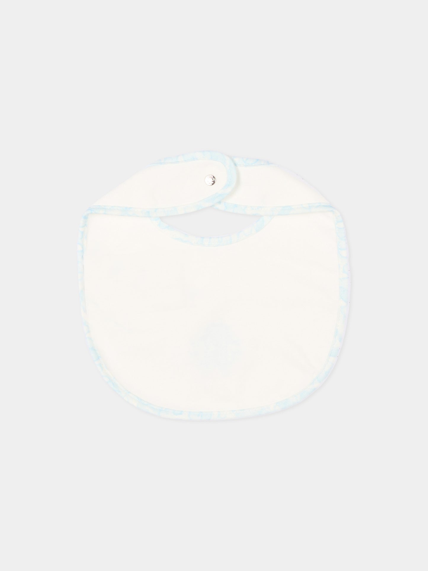 Set tutina celeste per neonato con monogram,Roberto Cavalli Kids,CLP26006TU ZEBRA CELESTE