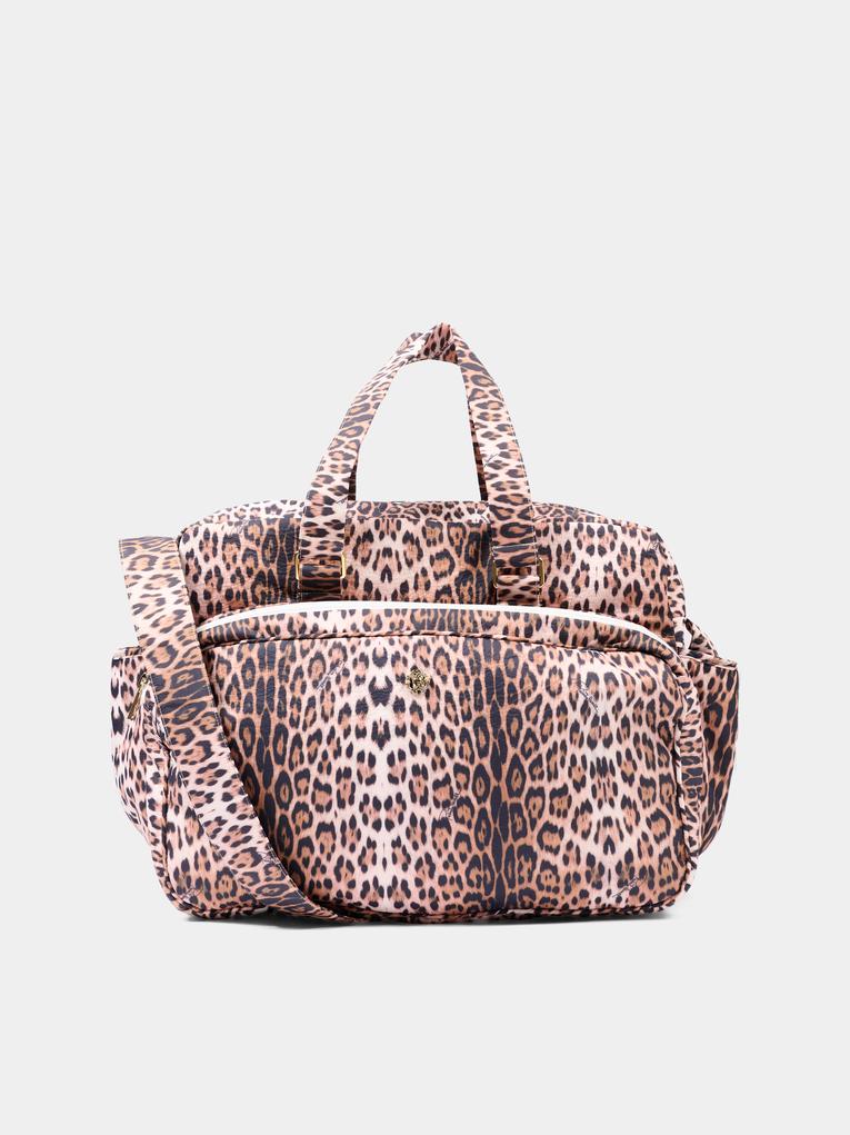 Borsa mamma marrone per neonati animalier,Roberto Cavalli Kids,CLP26021BO MACULA NEW HERITAGE