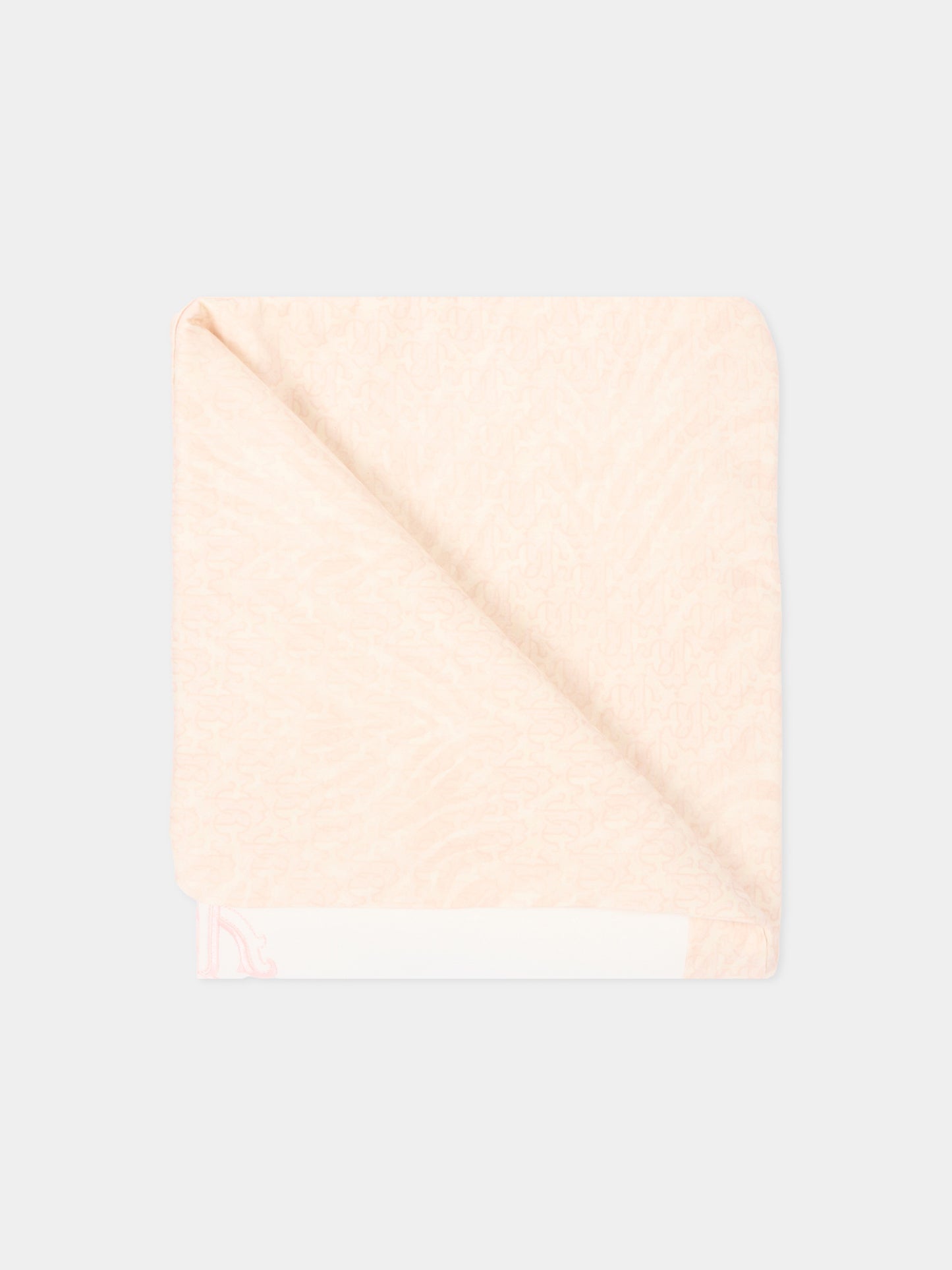 Coperta rosa per neonata con monogram,Roberto Cavalli Kids,CLP26011CE ZEBRA ROSA