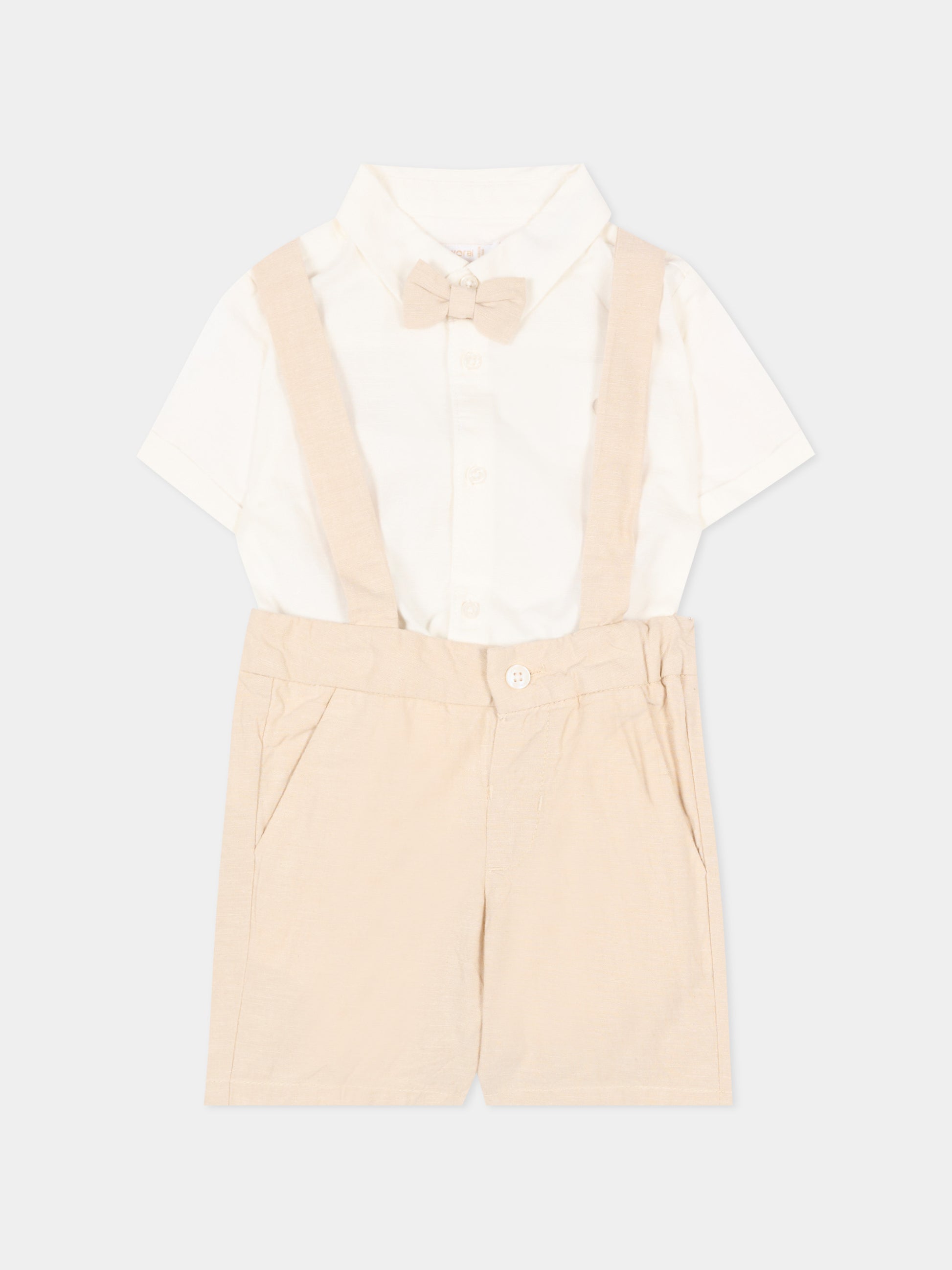 Completo elegante beige per neonato,Mayoral,1226 063