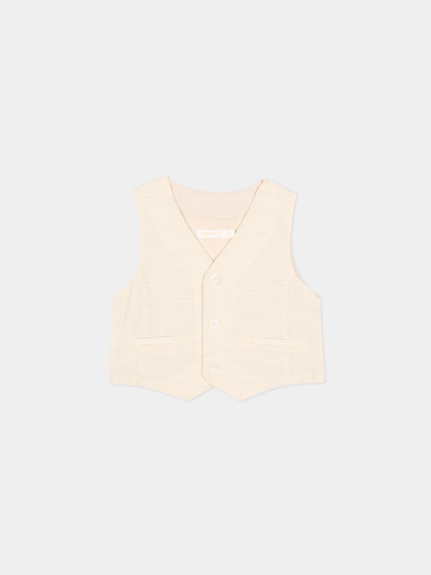 Panciotto beige per neonato,Mayoral,1312 016