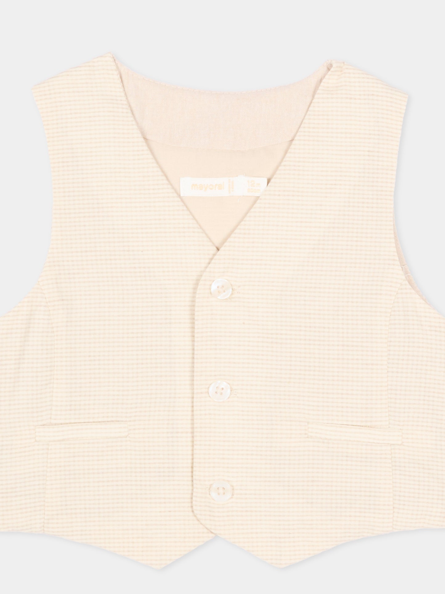 Panciotto beige per neonato,Mayoral,1312 016